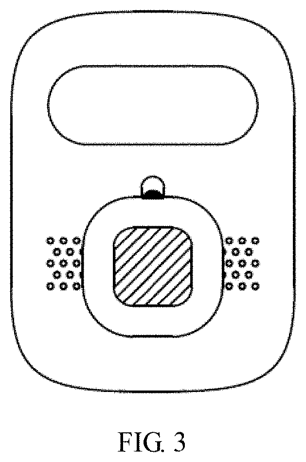 Patent USD1001662 Figure 3 – Smart entrance guard with portable tracker