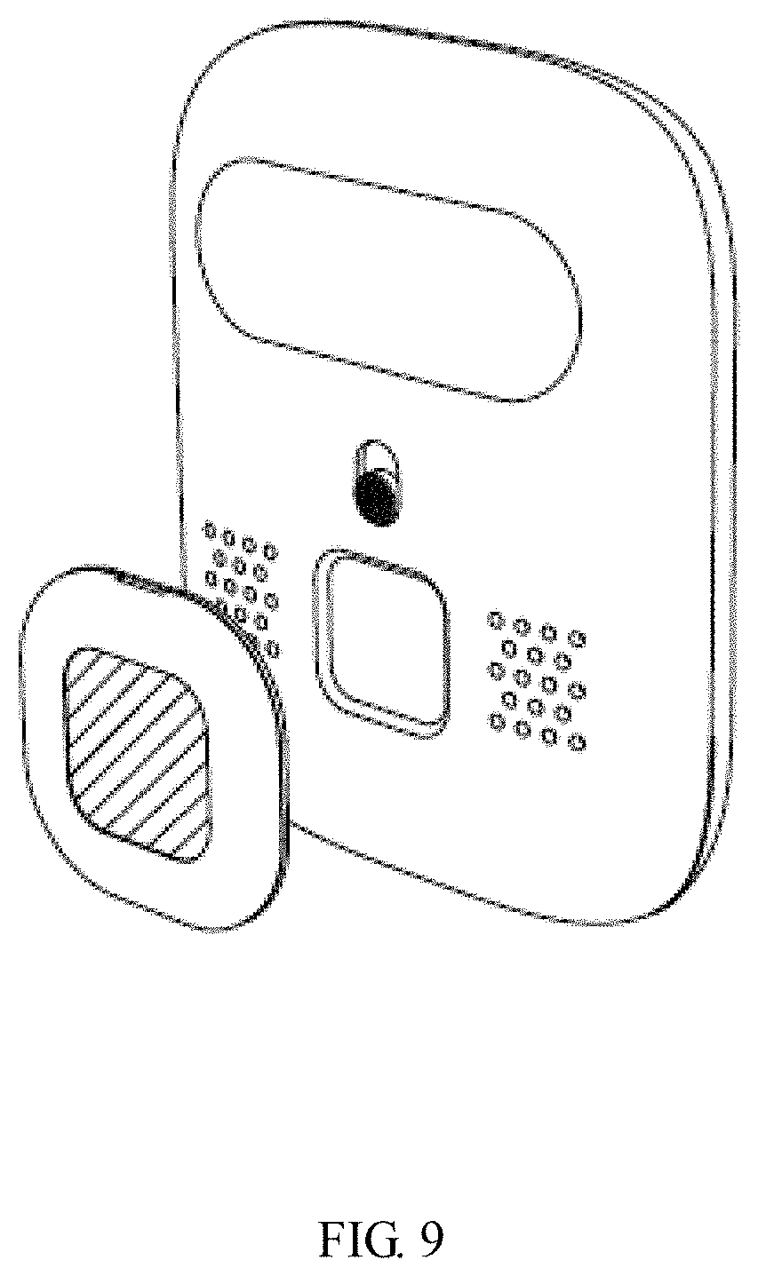 Patent USD1001662 Figure 9 – Smart entrance guard with portable tracker