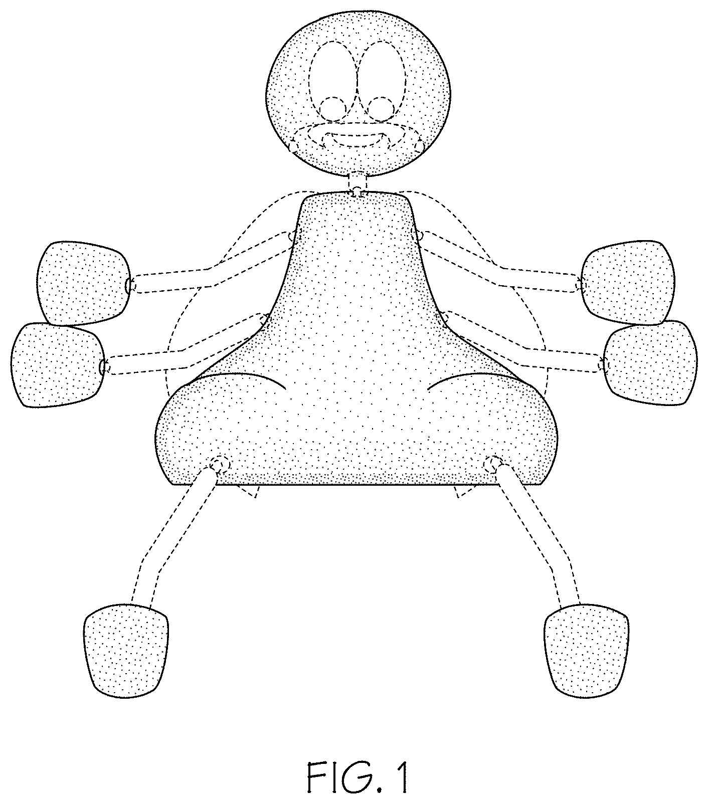 Patent USD1001673 Figure 1 – Poseable animal figurine