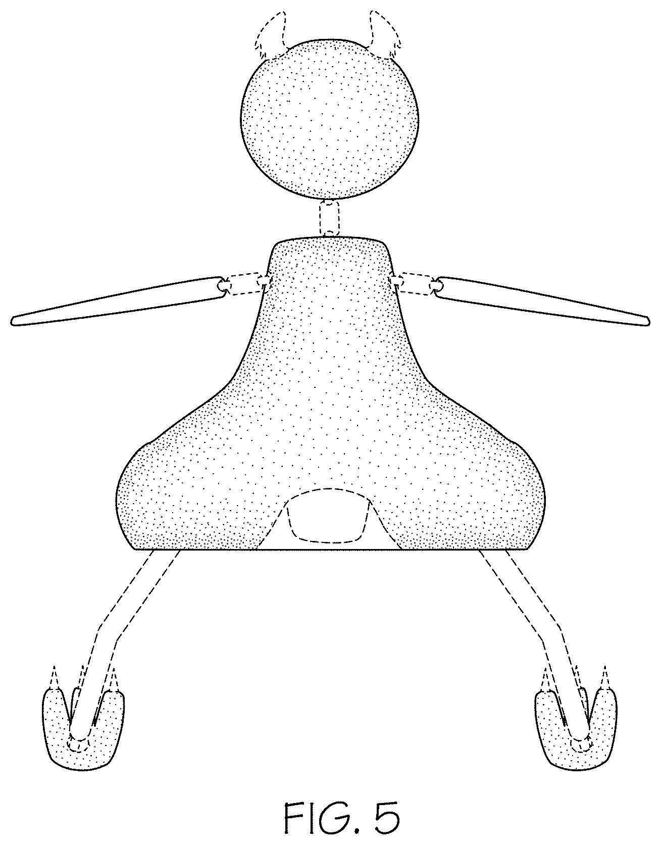 Patent USD1001674 Figure 5 – Poseable animal figurine