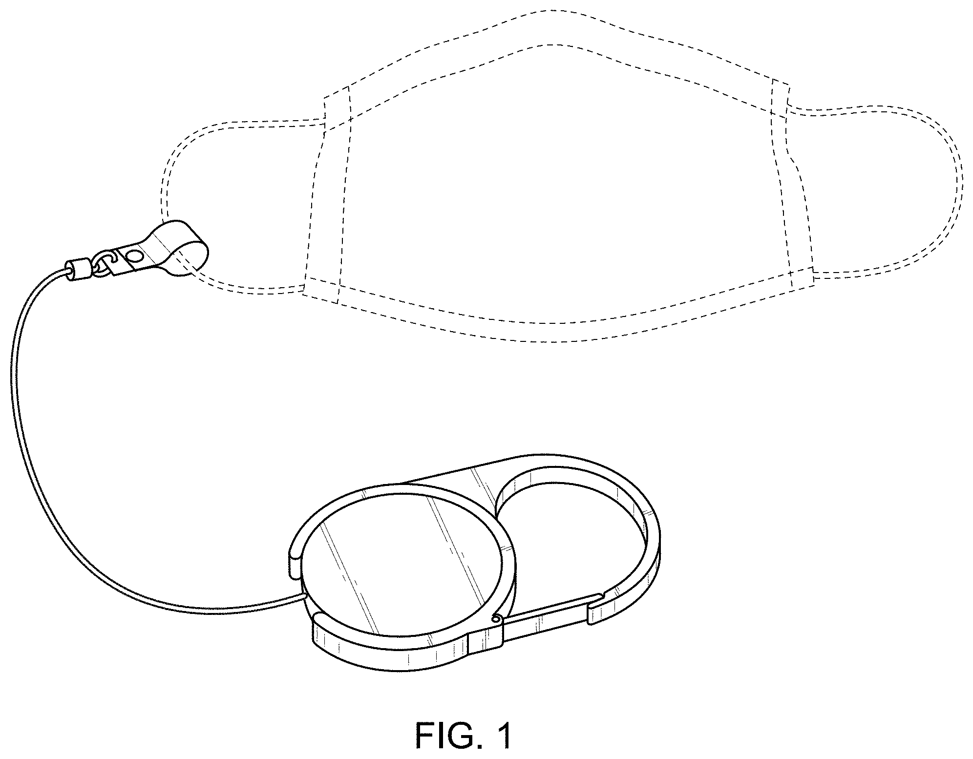 Patent USD1001676 Figure 1 – Retractable lanyard for face masks