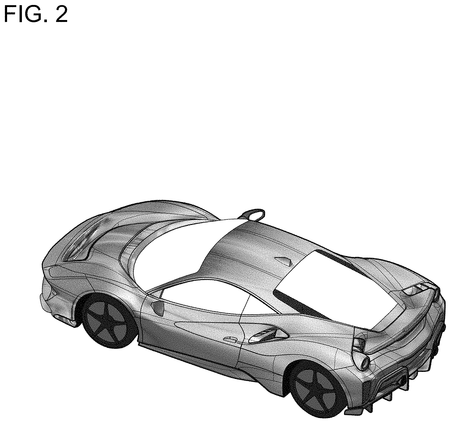 Patent USD1001683 Figure 2 – Car with surface ornamentation