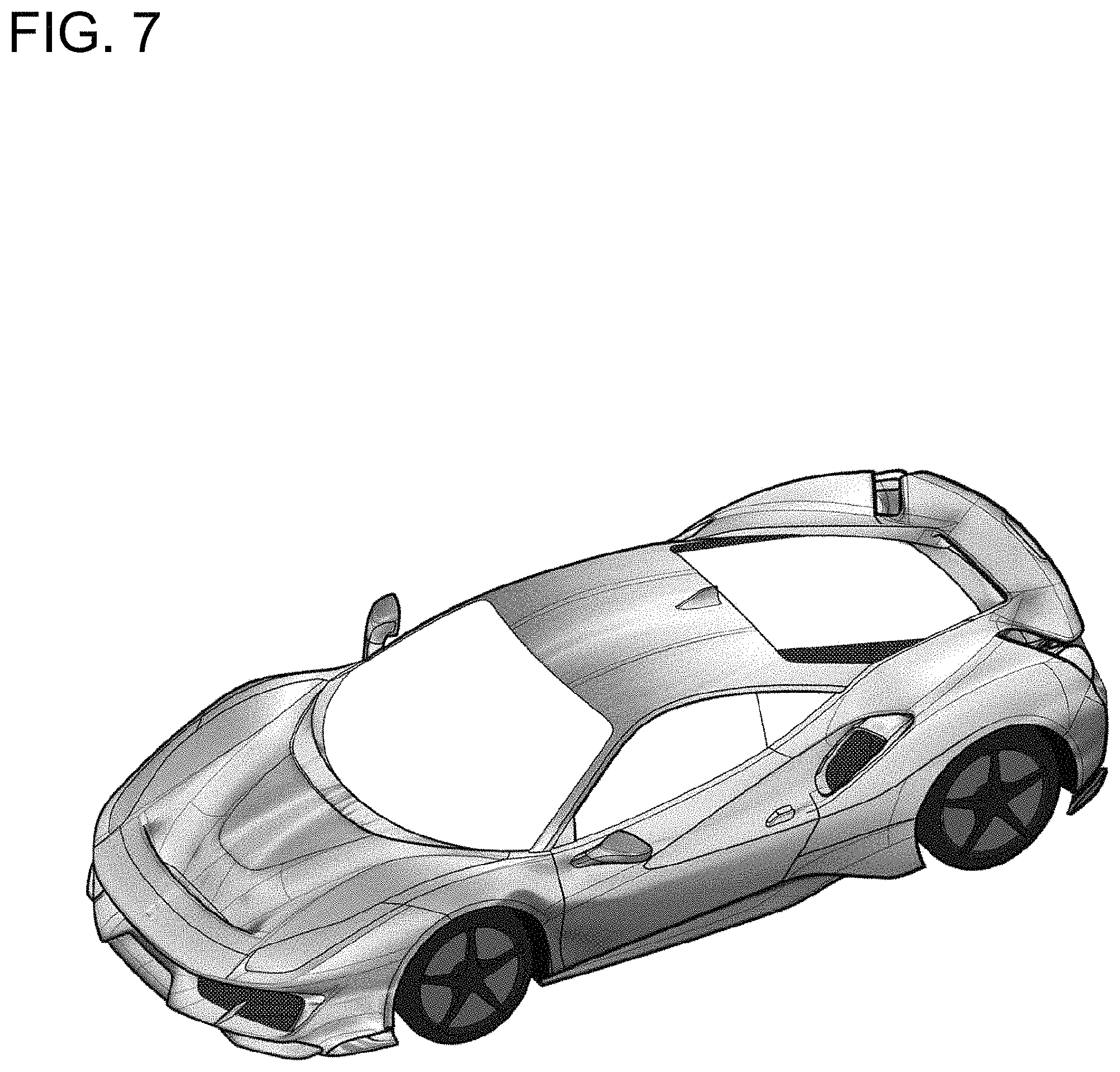 Patent USD1001683 Figure 7 – Car with surface ornamentation