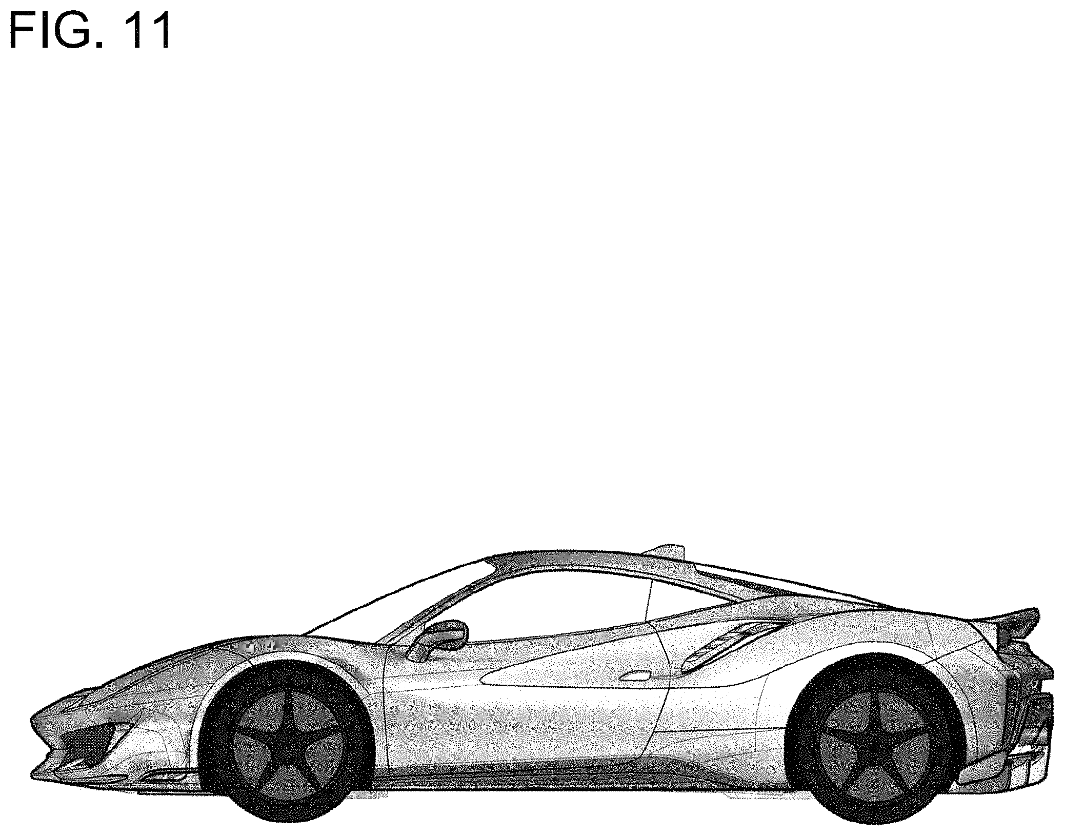 Patent USD1001683 Figure 11 – Car with surface ornamentation