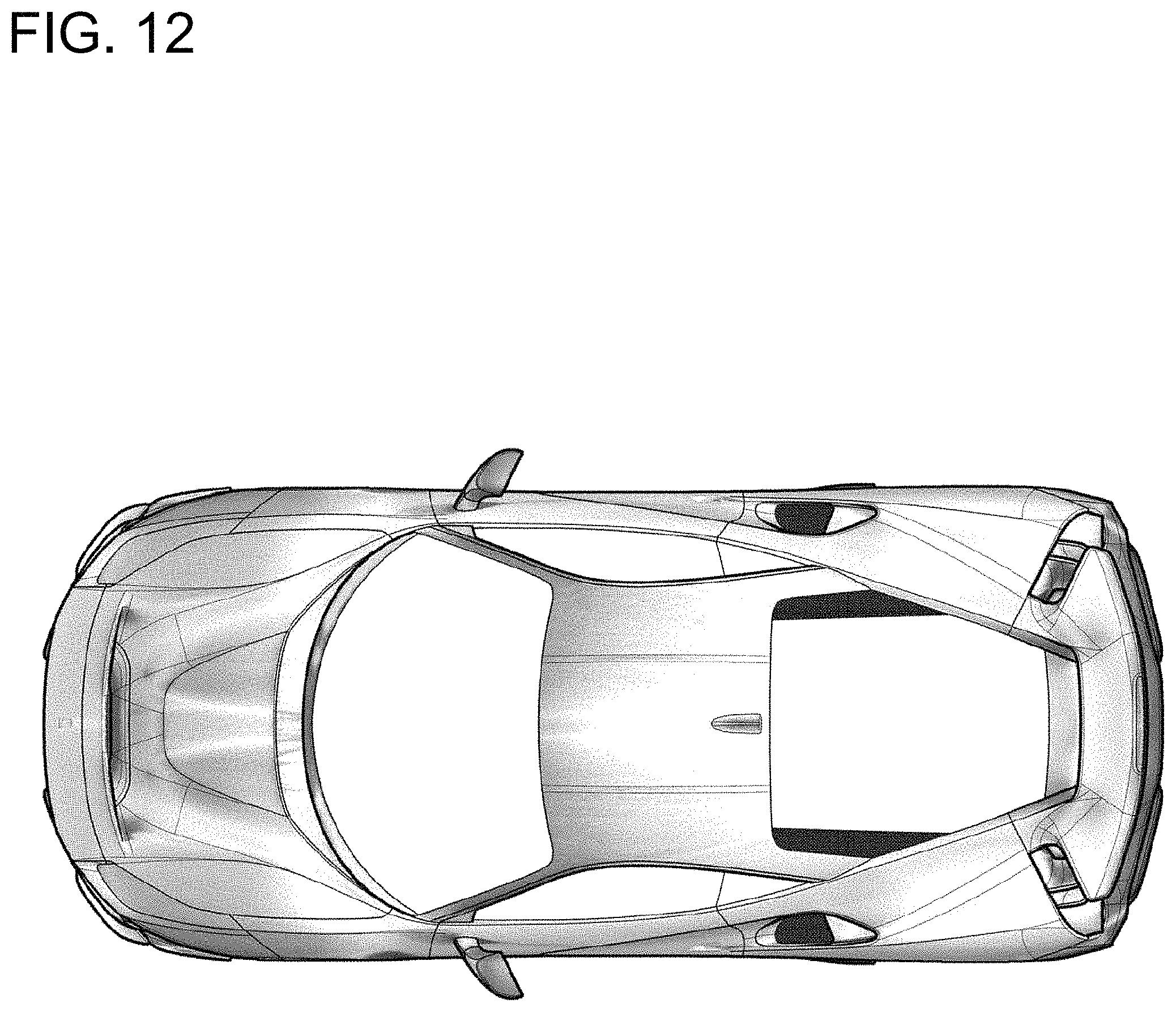 Patent USD1001683 Figure 12 – Car with surface ornamentation