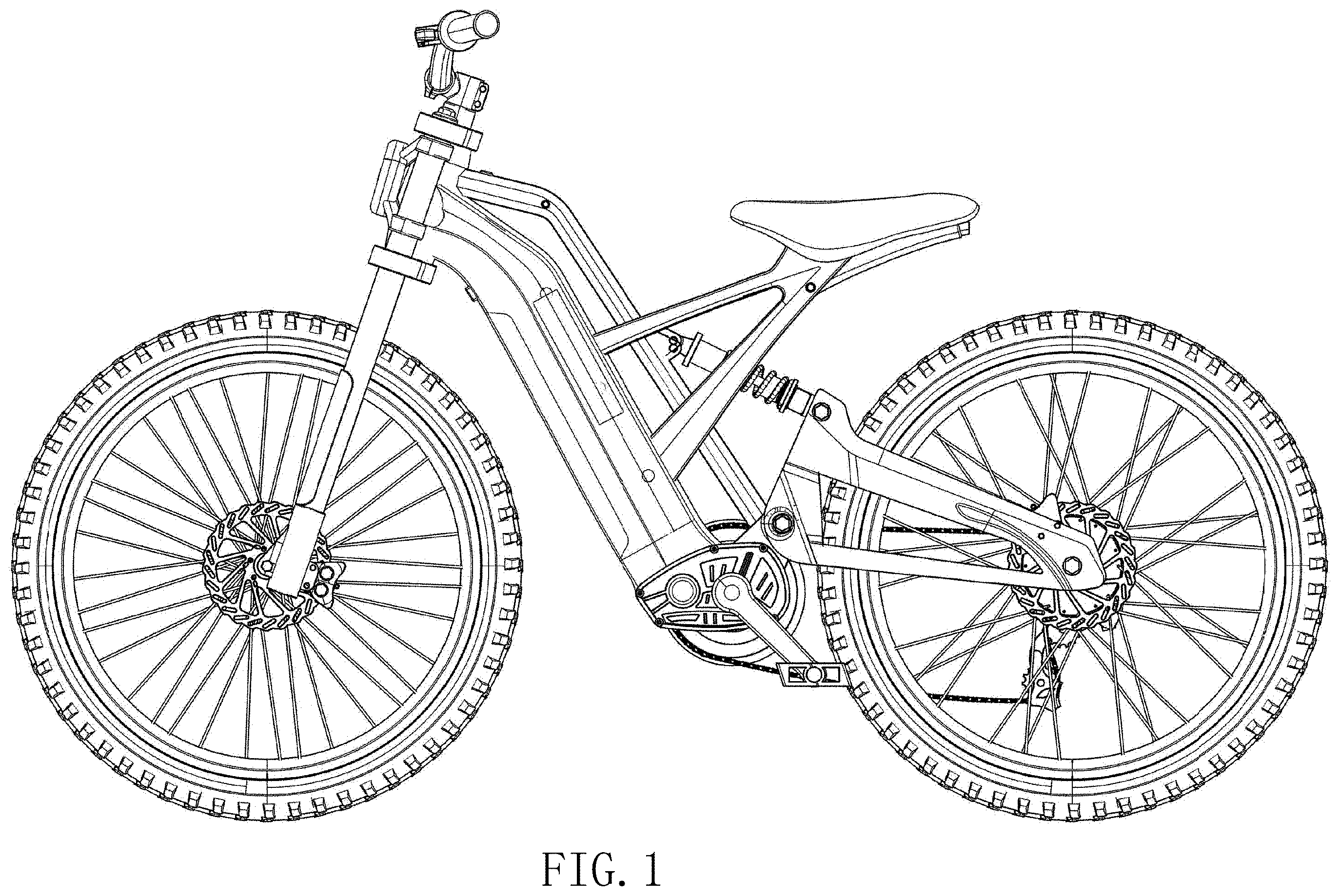 Patent USD1001689 Figure 1 – Electric bike