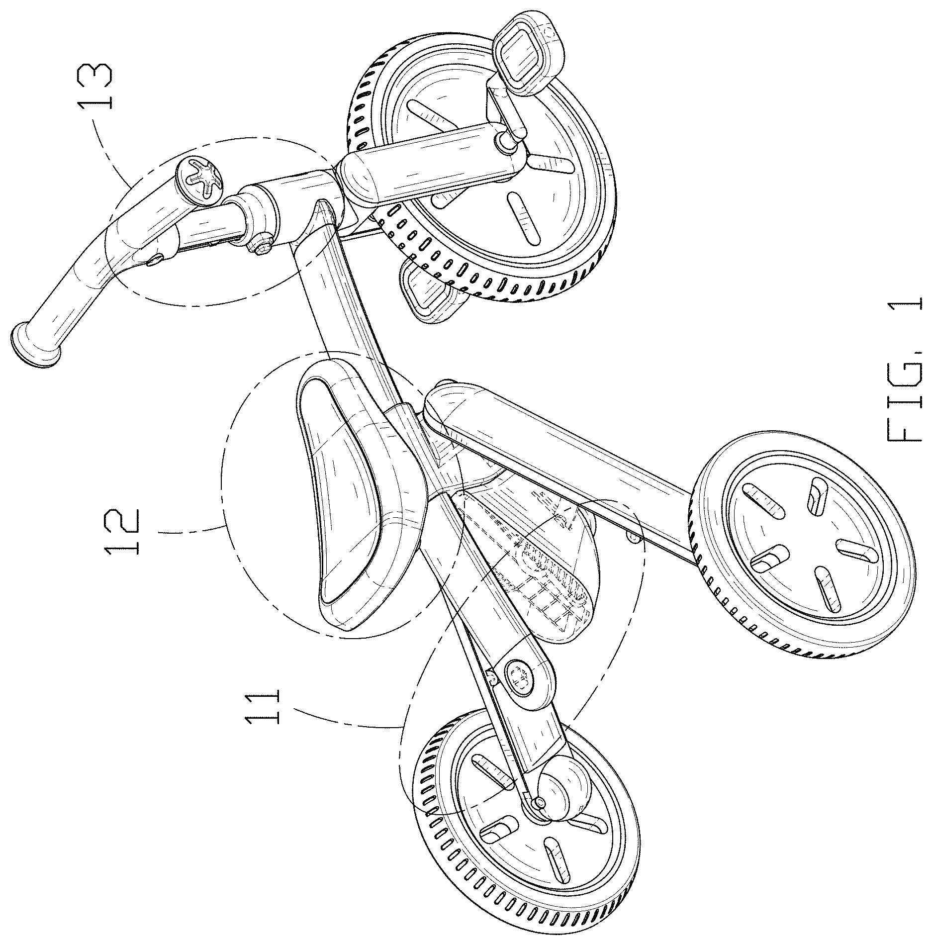 Patent USD1001690 — Tricycle — Figure 1