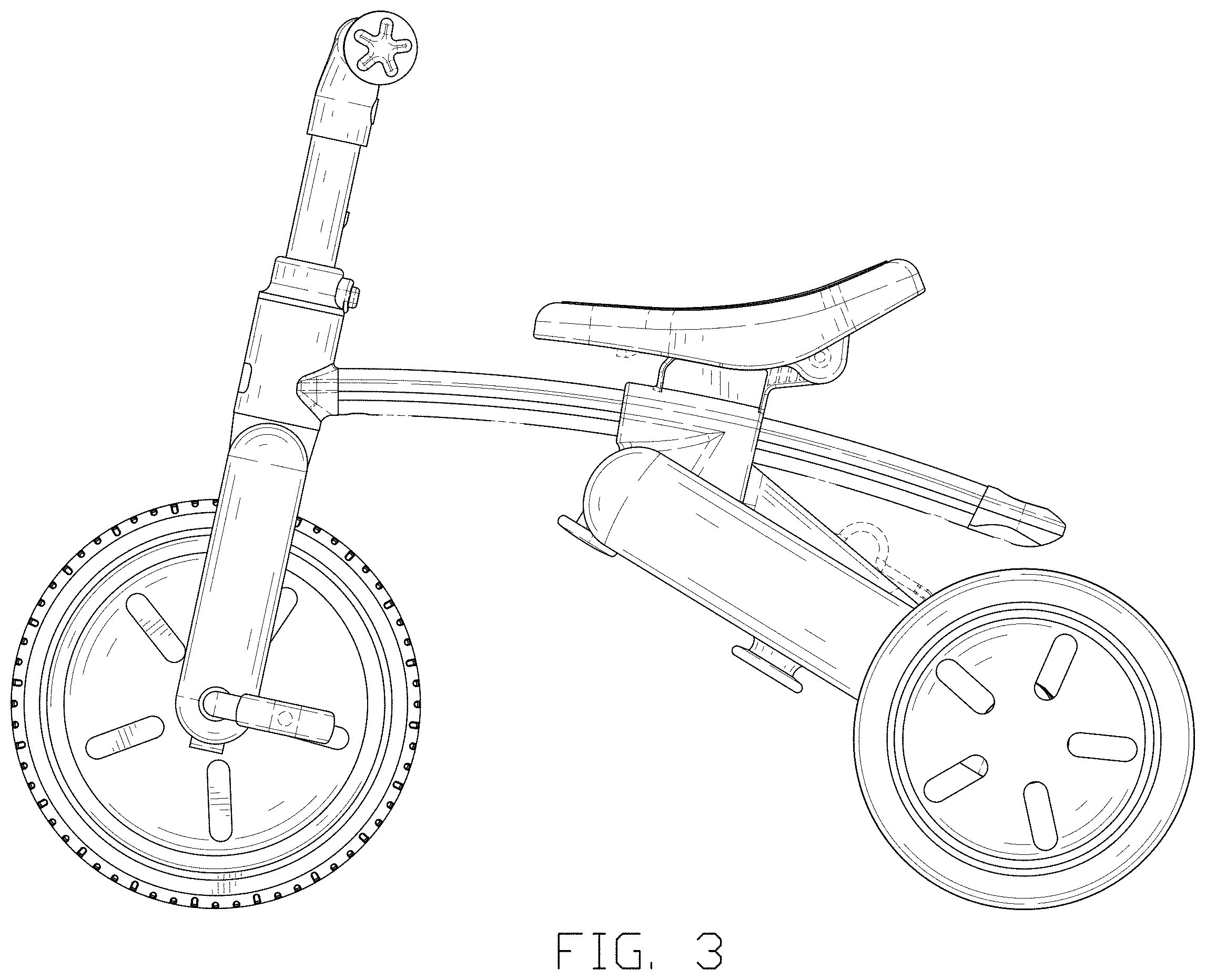 Patent USD1001690 Figure 3 – Tricycle
