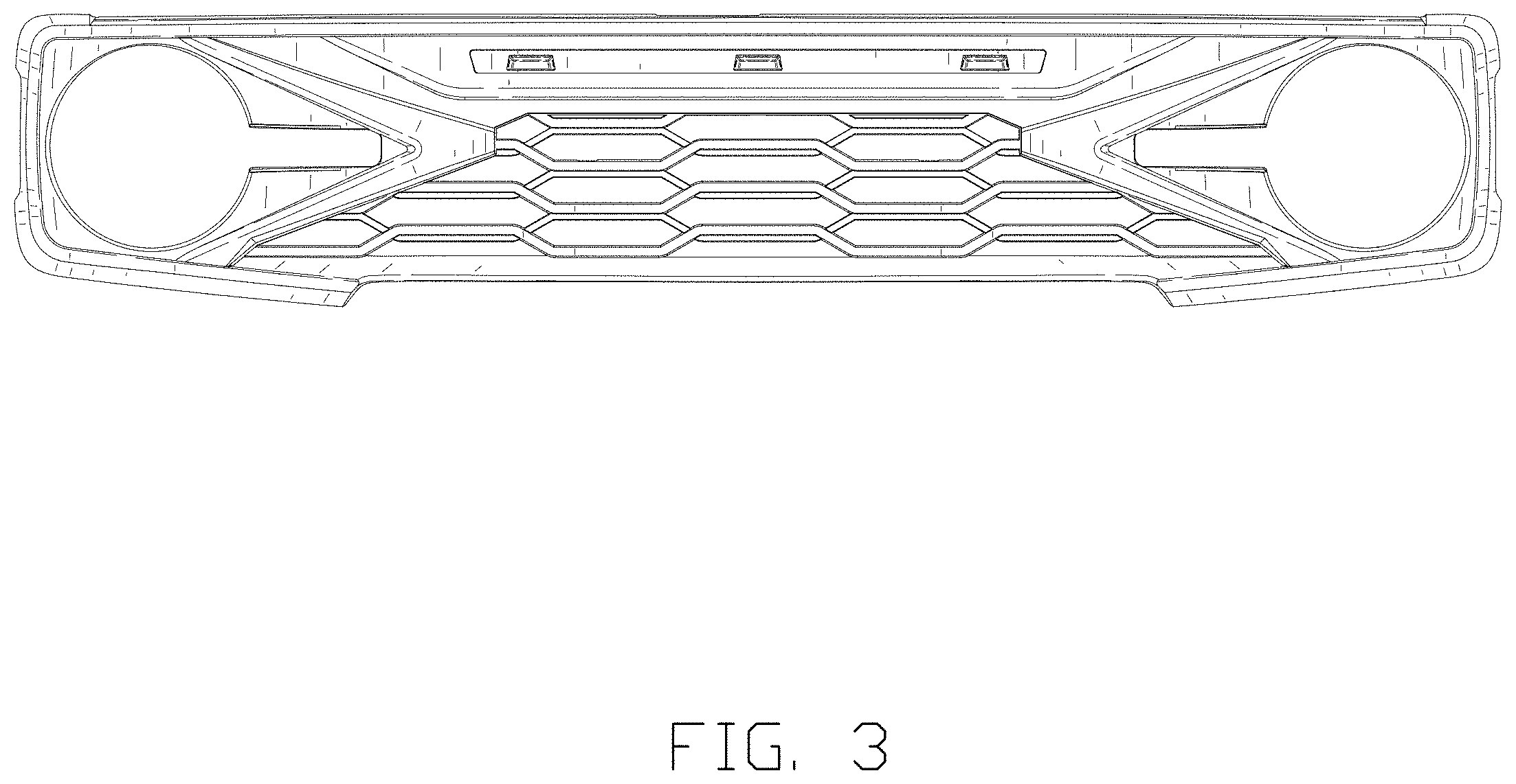 Patent USD1001693 Figure 3 – Car front grill