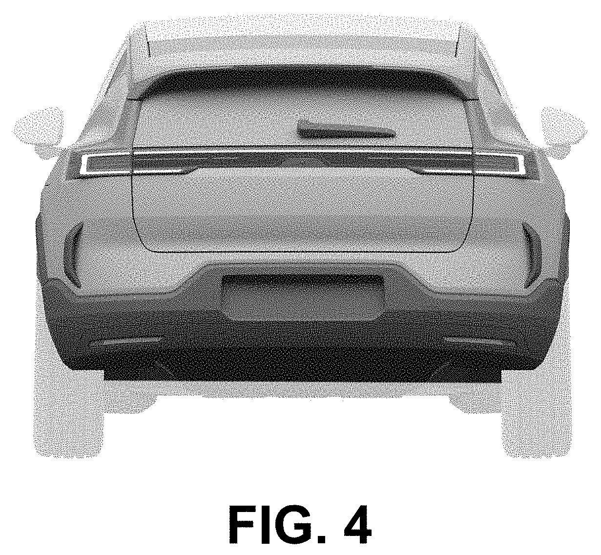Patent USD1001694 Figure 4 – Rear end of a motor vehicle