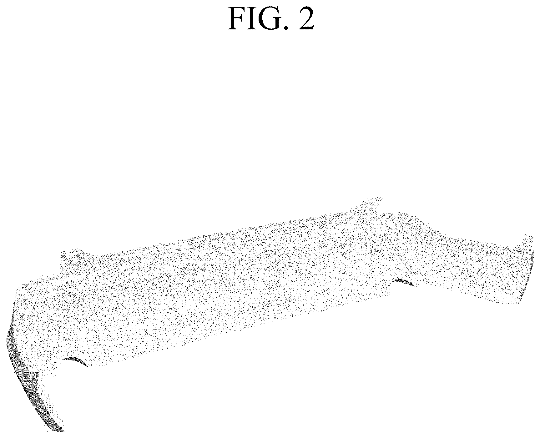 Patent USD1001696 Figure 2 – Rear bumper for automobile