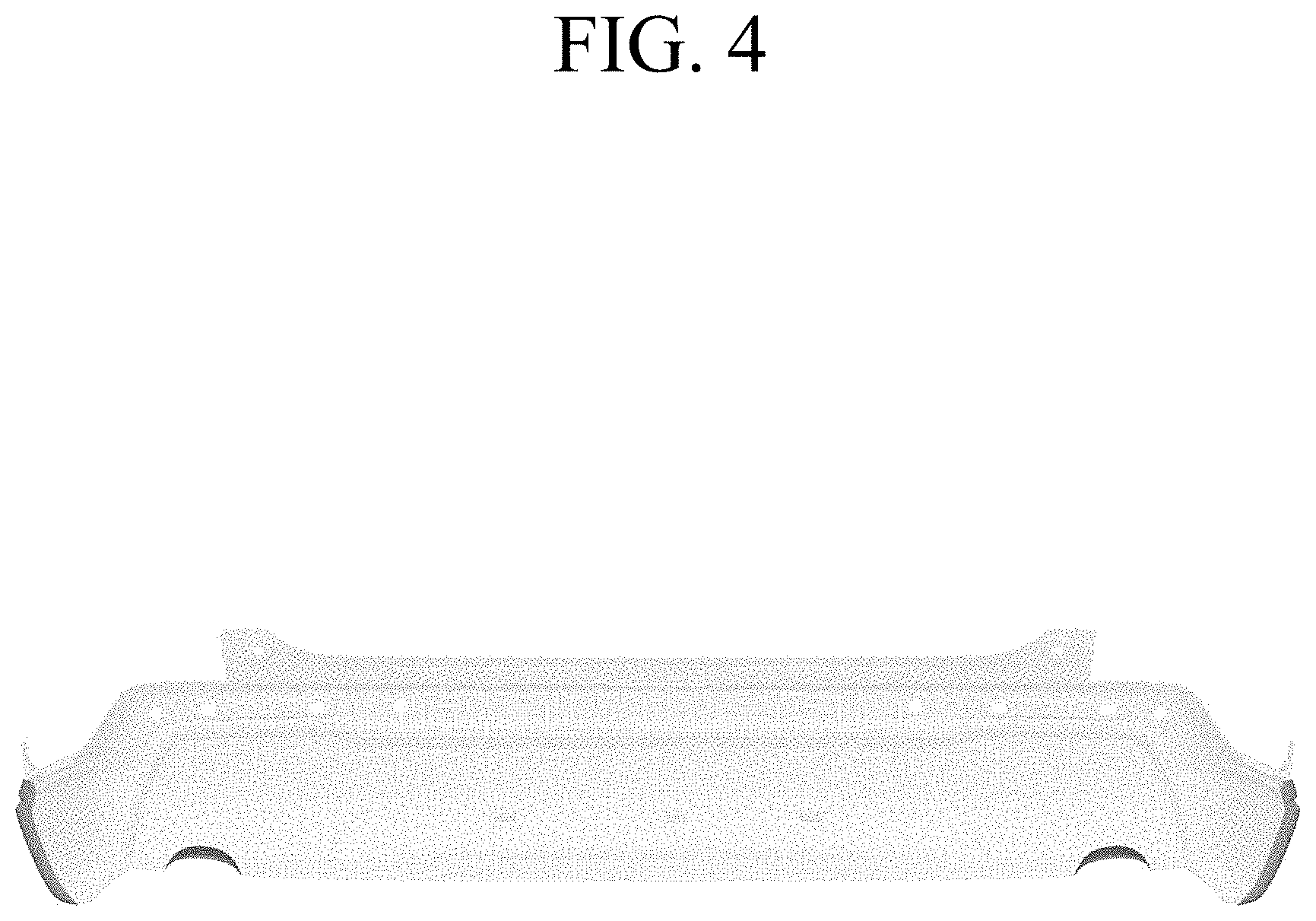 Patent USD1001696 Figure 4 – Rear bumper for automobile