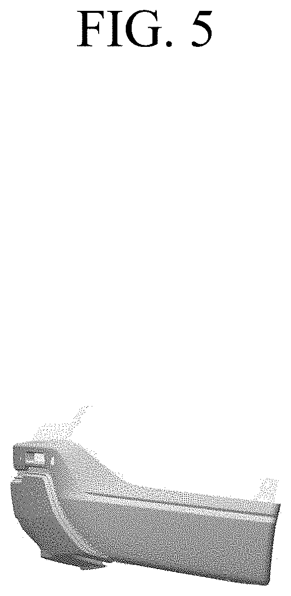 Patent USD1001696 Figure 5 – Rear bumper for automobile