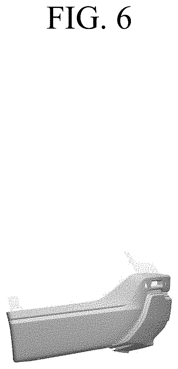 Patent USD1001696 Figure 6 – Rear bumper for automobile