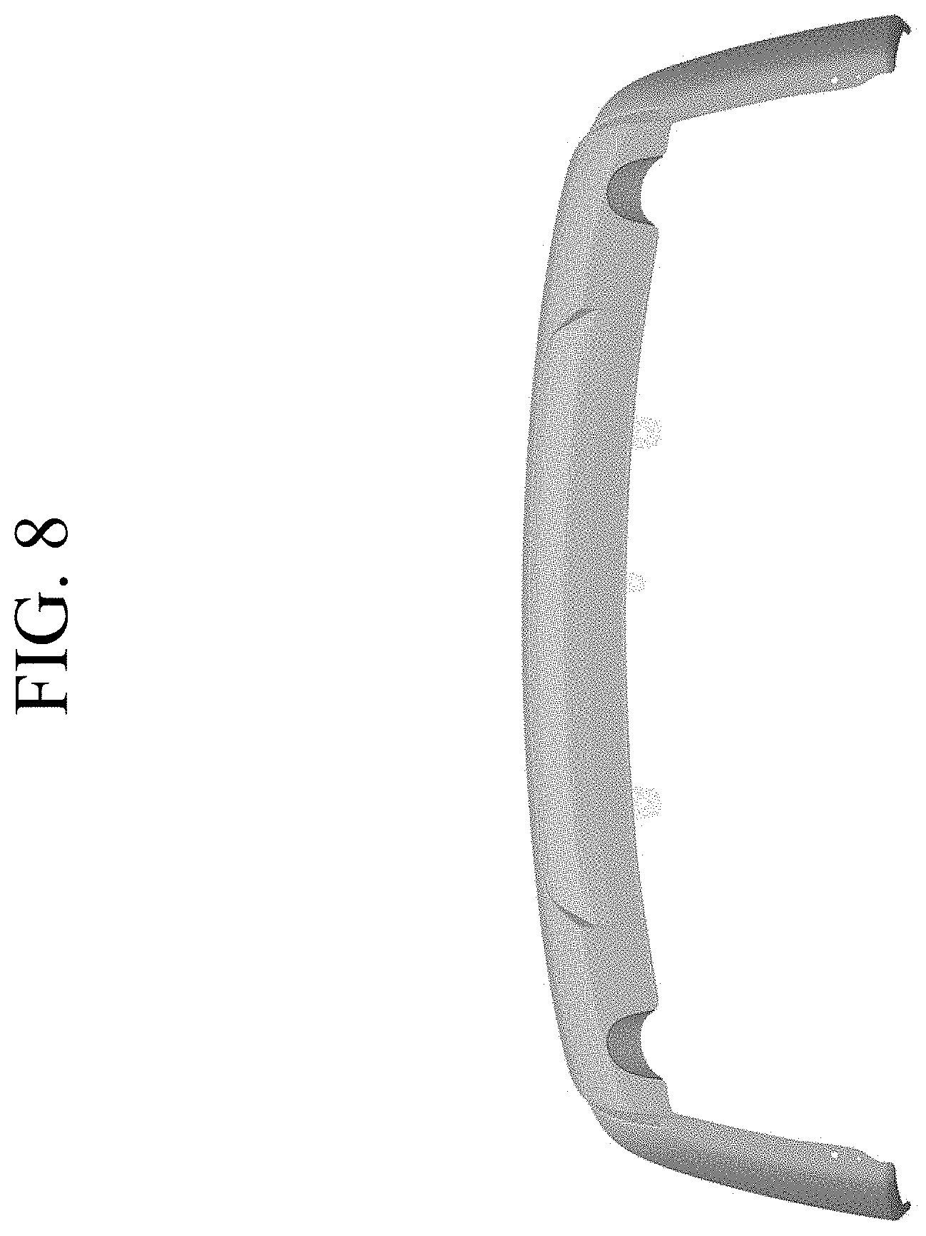 Patent USD1001696 Figure 8 – Rear bumper for automobile