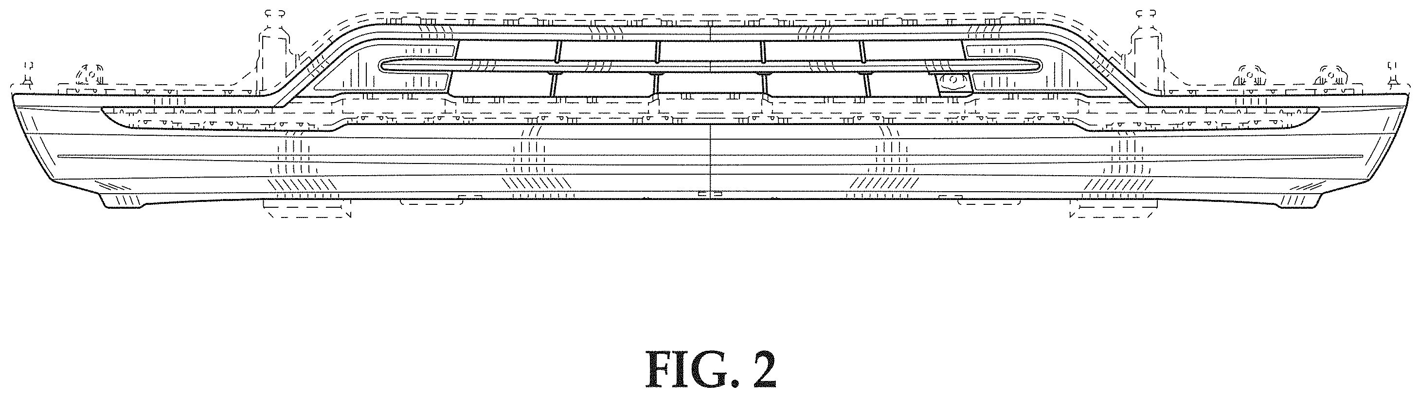 Patent USD1001697 Figure 2 – Vehicle front lower bumper