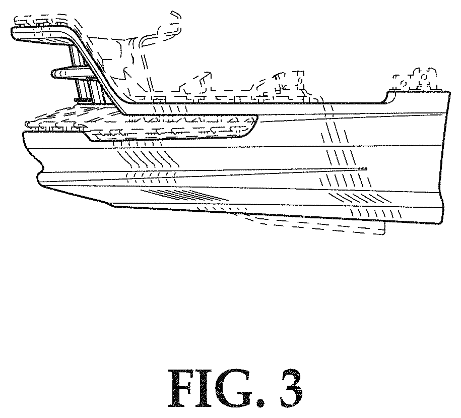 Patent USD1001697 Figure 3 – Vehicle front lower bumper