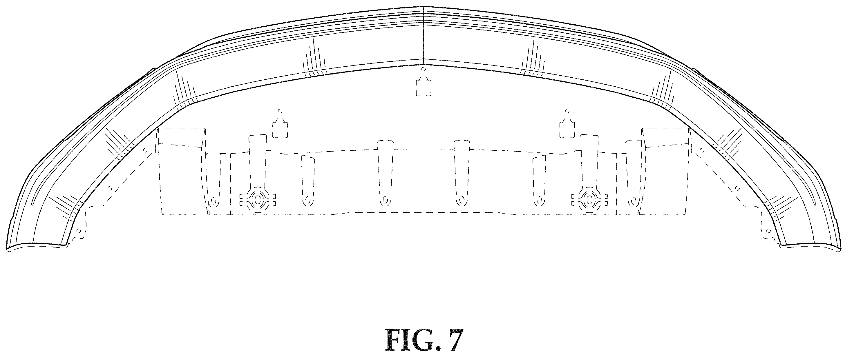 Patent USD1001697 Figure 7 – Vehicle front lower bumper