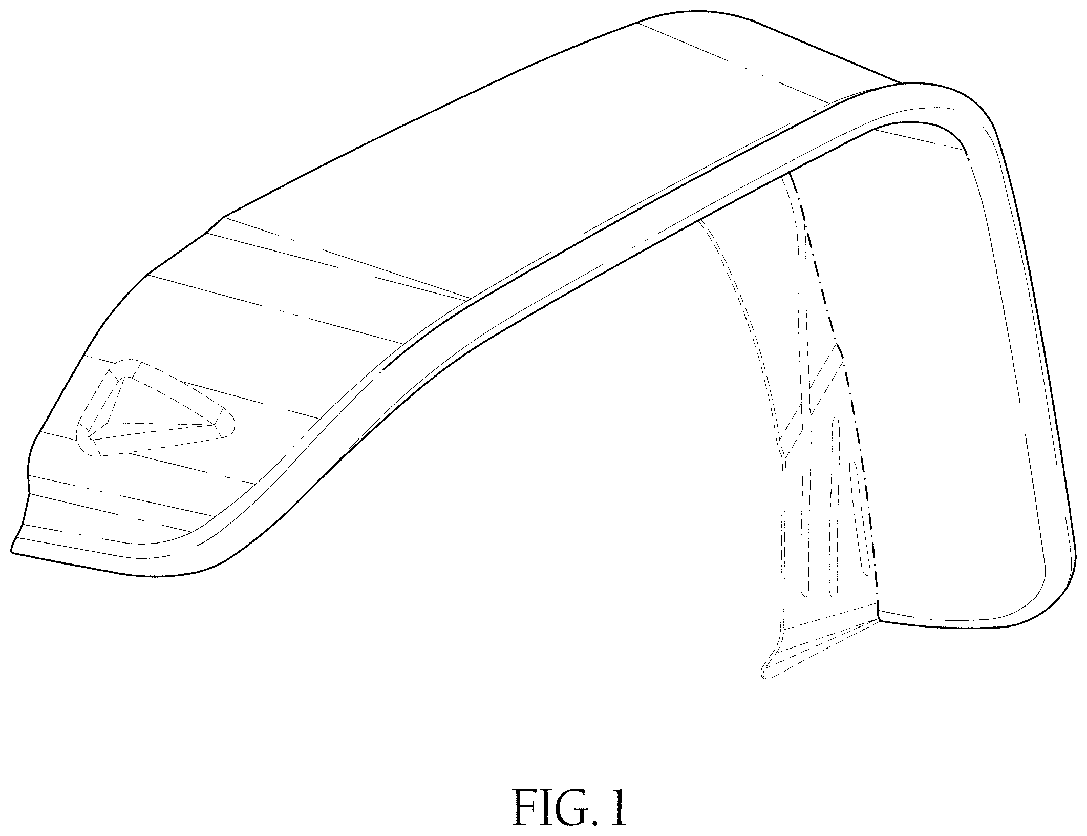 Patent USD1001699 Figure 1 – Vehicle fender flare