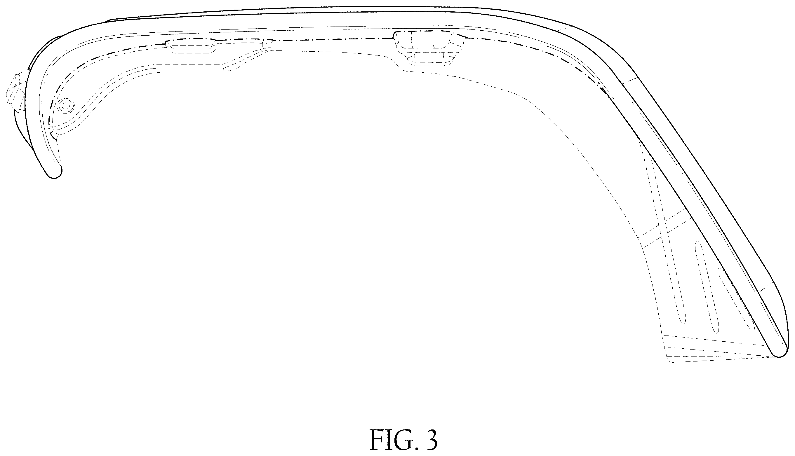 Patent USD1001699 Figure 3 – Vehicle fender flare