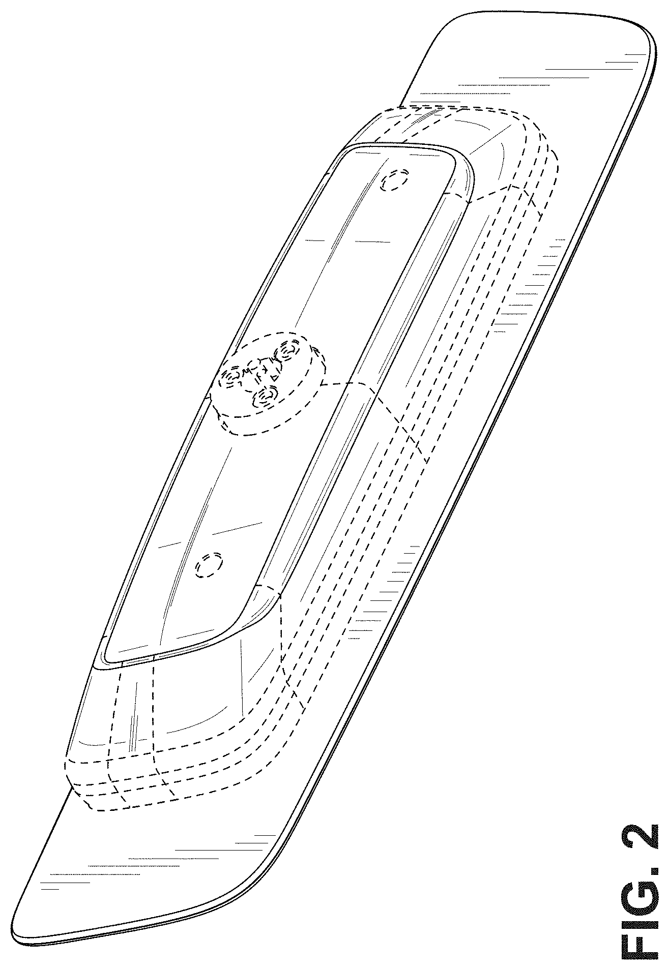 Patent USD1001700 Figure 2 – Rearview mirror for a vehicle