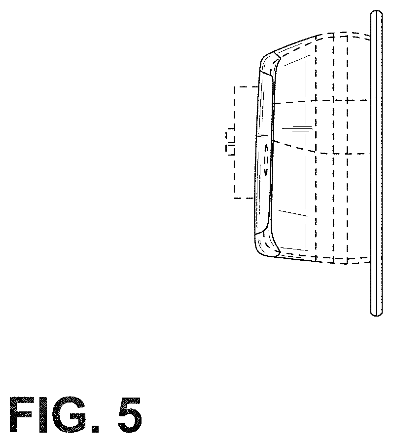 Patent USD1001700 Figure 5 – Rearview mirror for a vehicle
