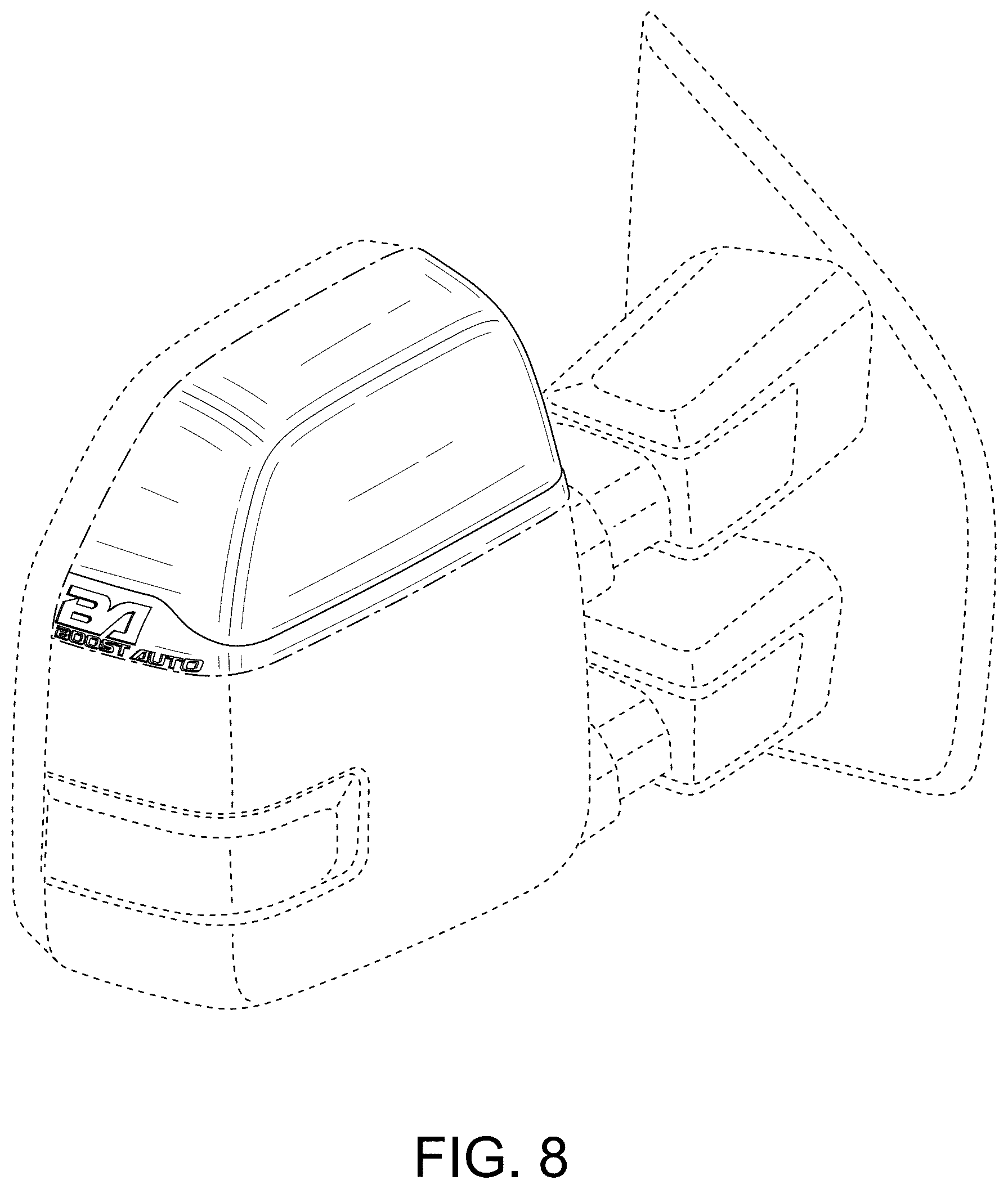 Patent USD1001701 Figure 8 – Vehicle mirror