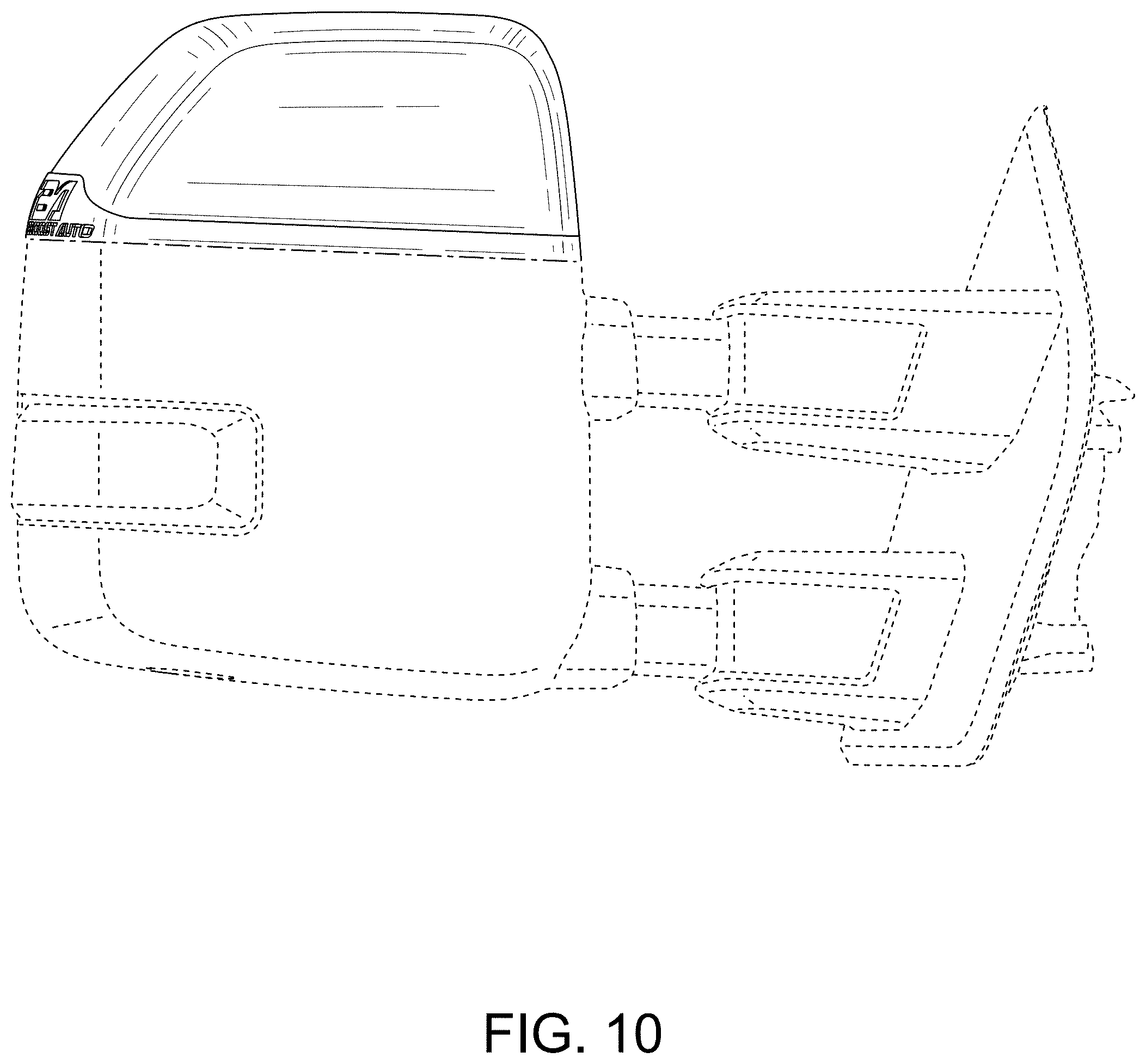 Patent USD1001701 Figure 10 – Vehicle mirror