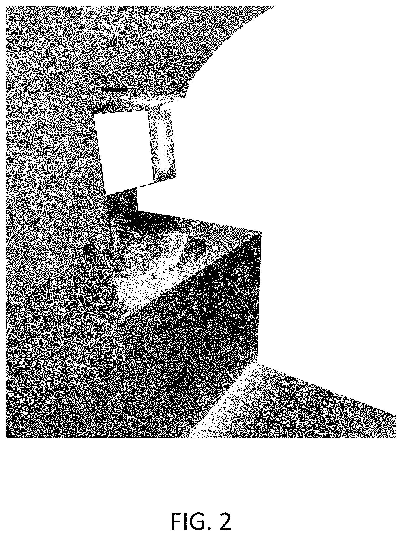 Patent USD1001703 Figure 2 – Aircraft lavatory