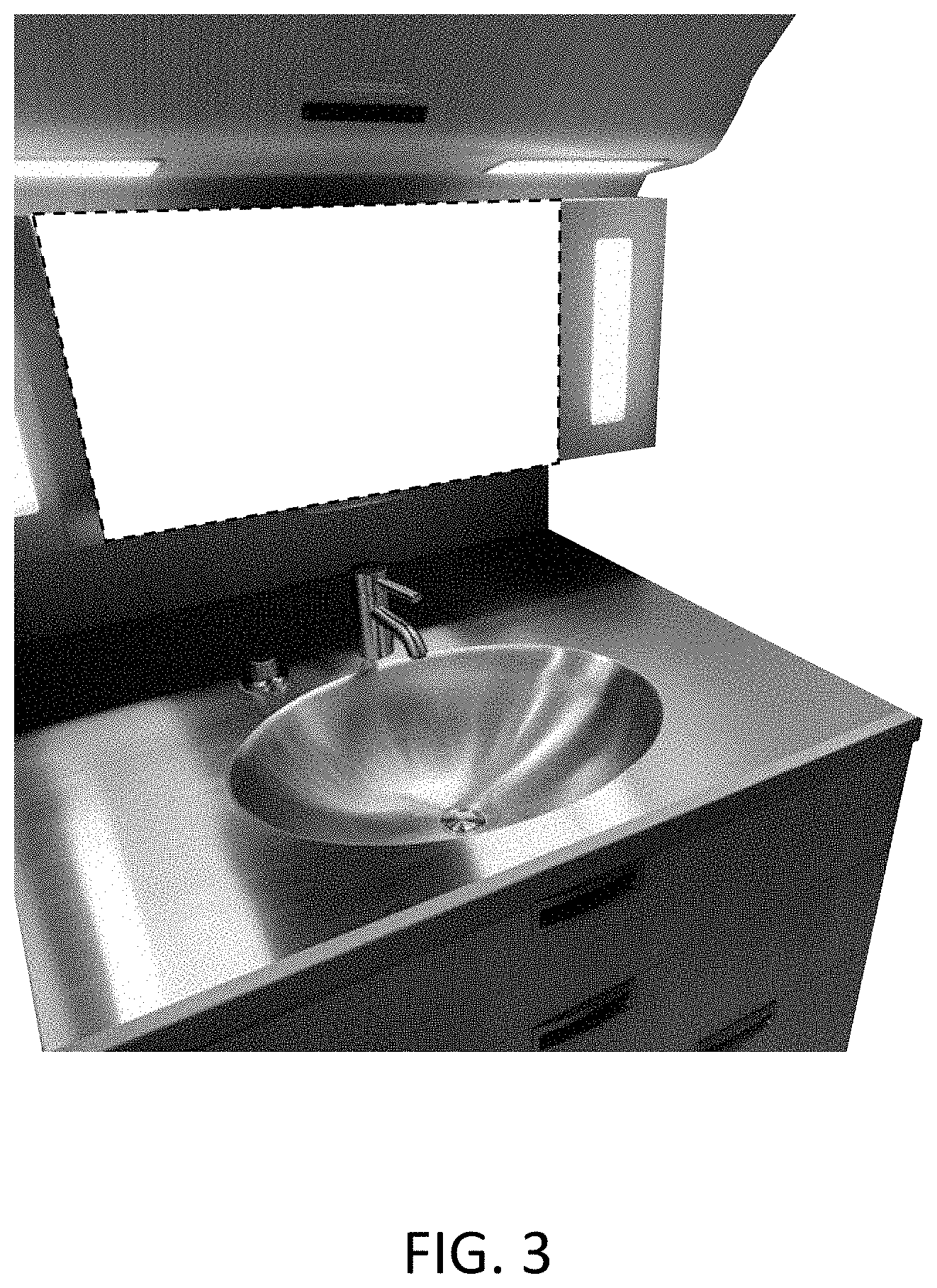 Patent USD1001703 Figure 3 – Aircraft lavatory