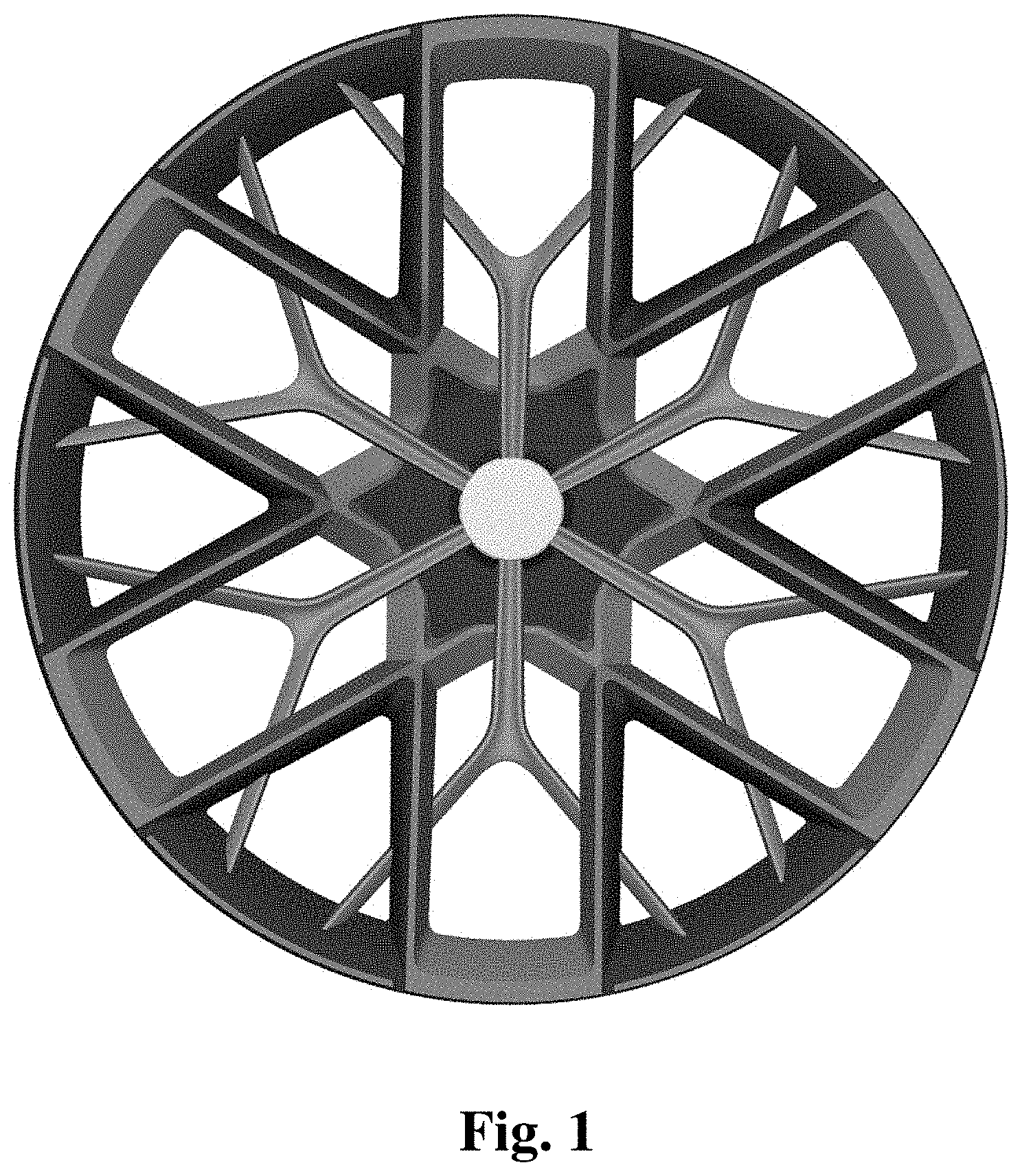 Patent USD1001707 — Vehicle wheel rim — Figure 1