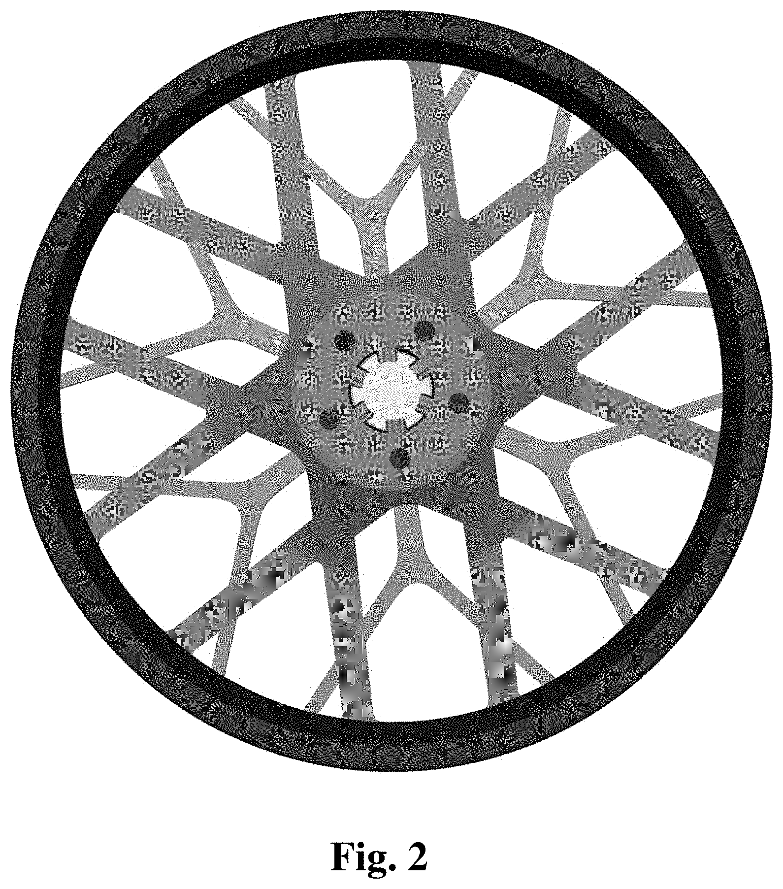 Patent USD1001707 Figure 2 – Vehicle wheel rim