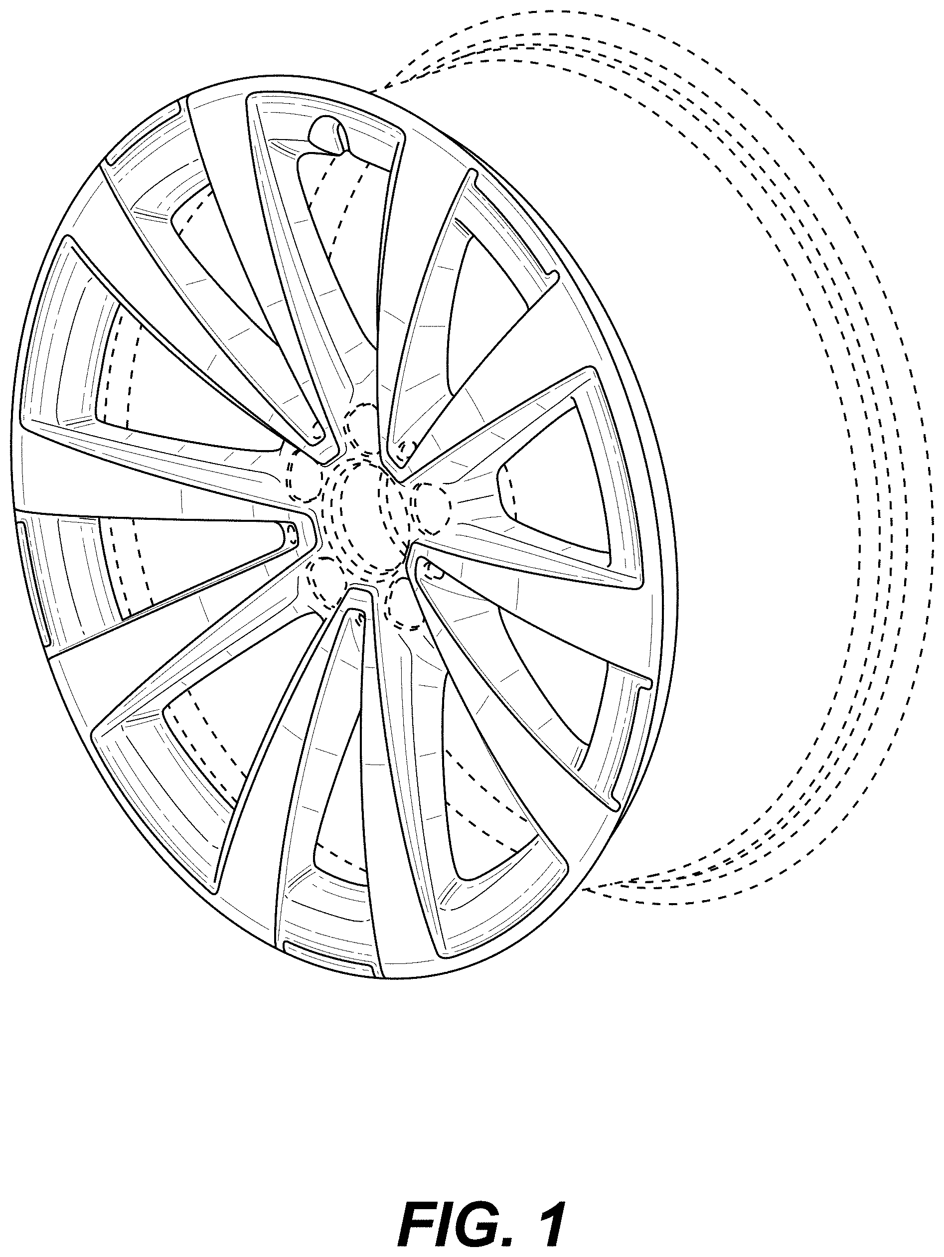 Patent USD1001710 Figure 1 – Wheel or wheel cover