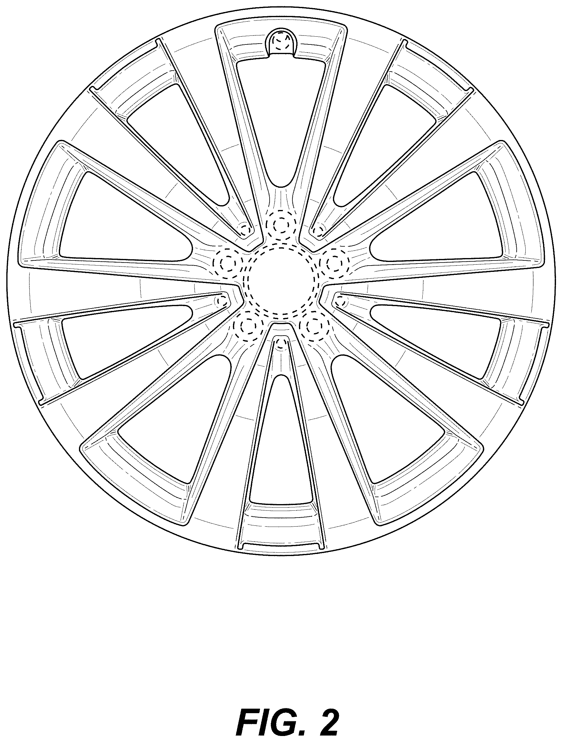 Patent USD1001710 Figure 2 – Wheel or wheel cover