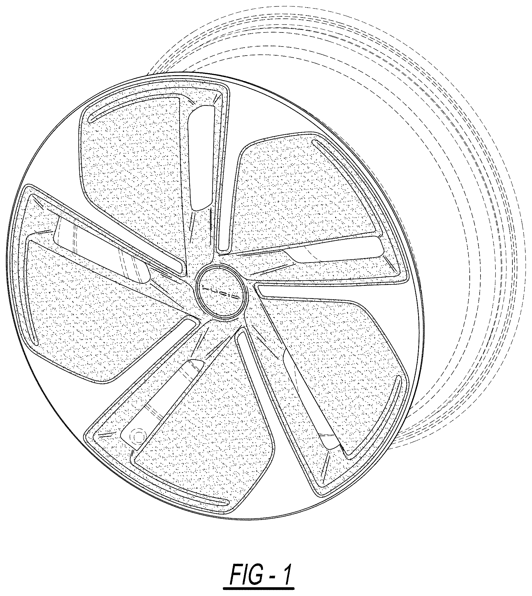 Patent USD1001711 Figure 1 – Automotive vehicle wheel