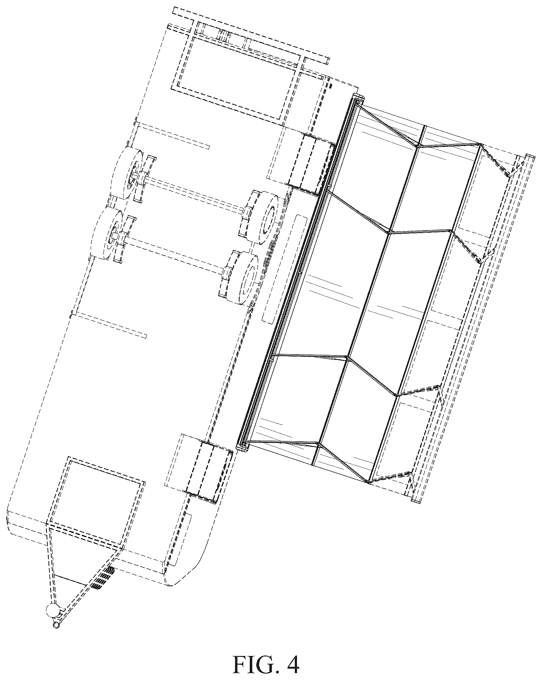 Patent USD1001714 Figure 4 – Retractable awning and partial room combination
