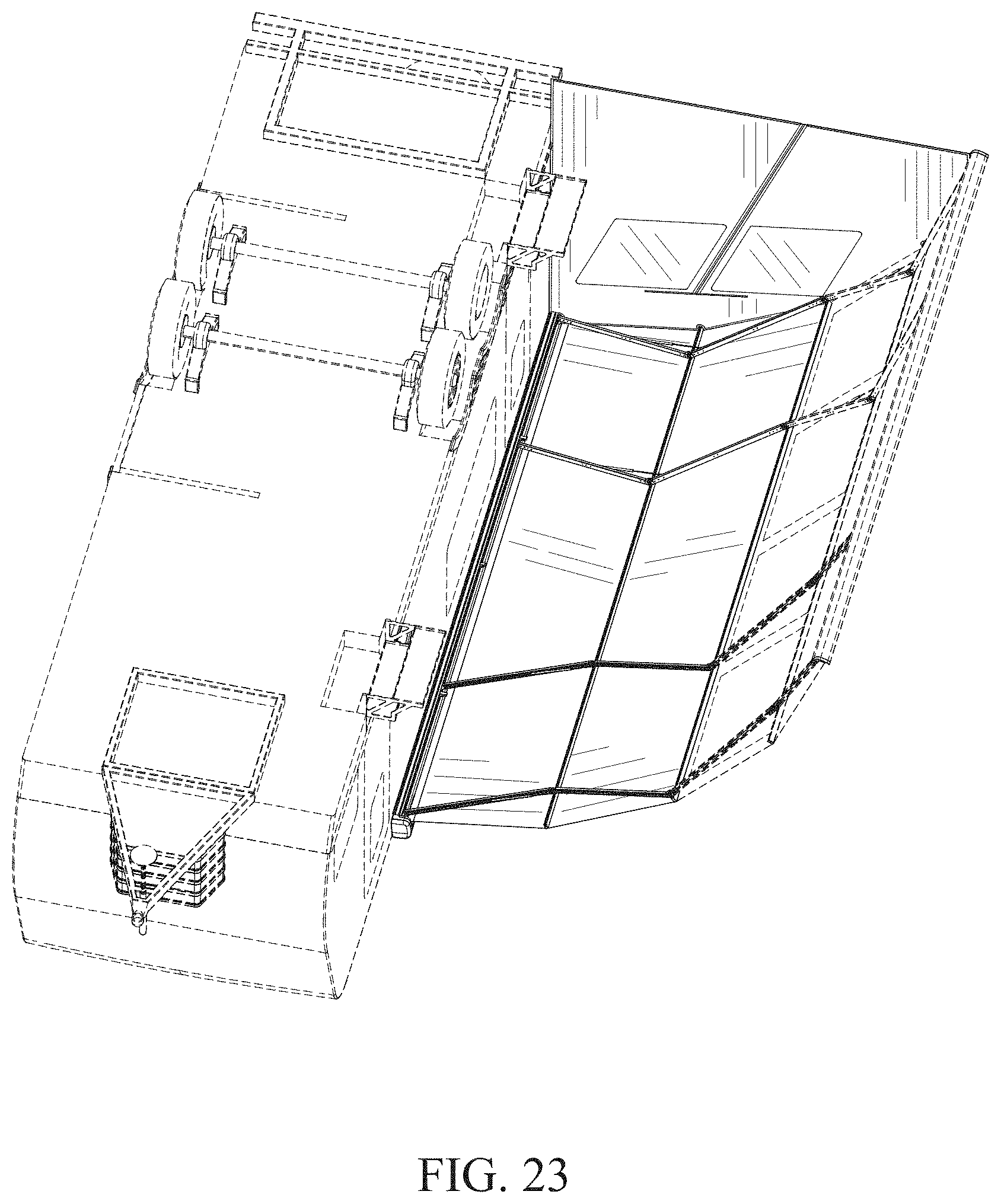 Patent USD1001714 Figure 17 – Retractable awning and partial room combination