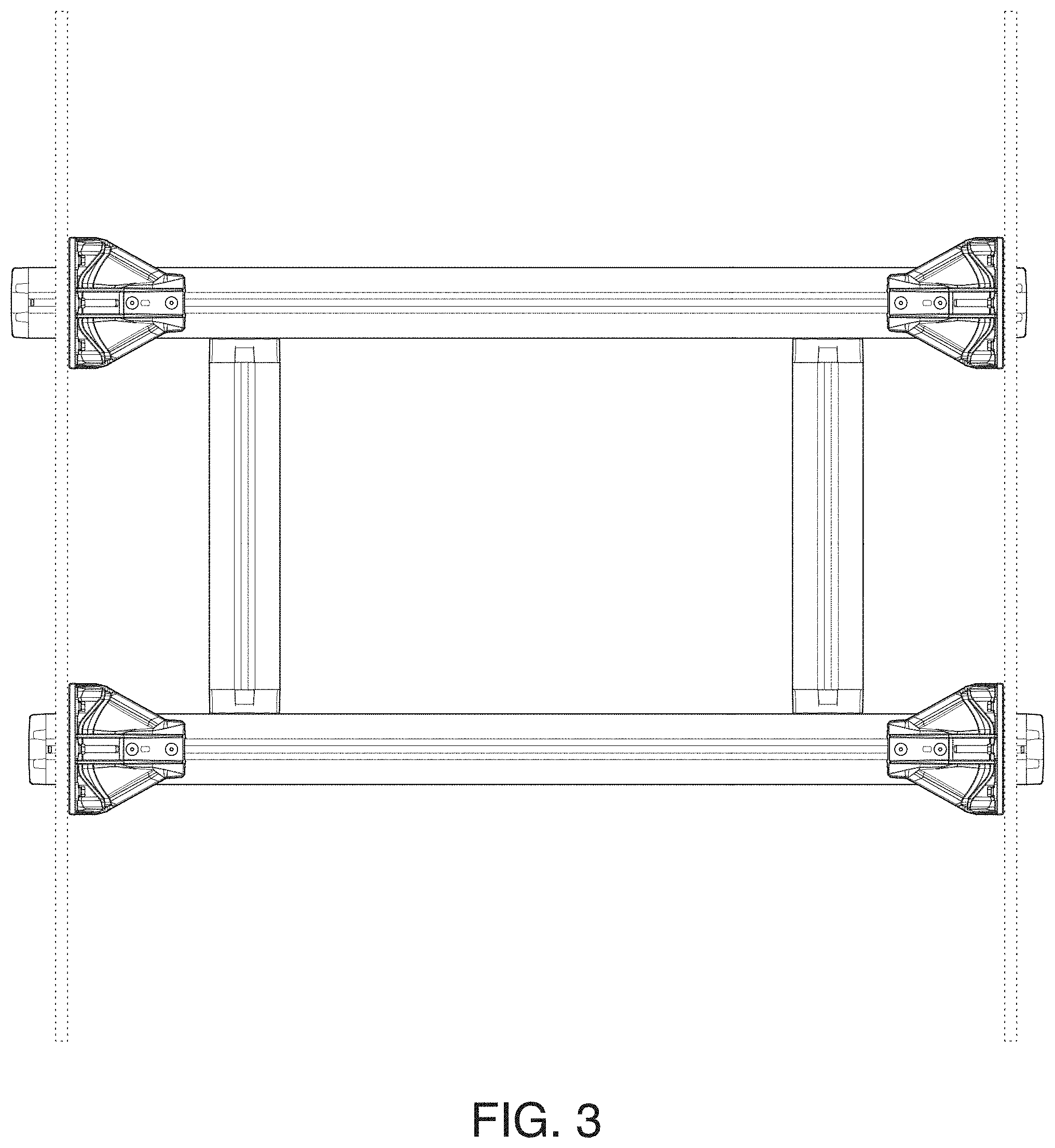 Patent USD1001717 Figure 3 – Adjustable cargo carrier assembly