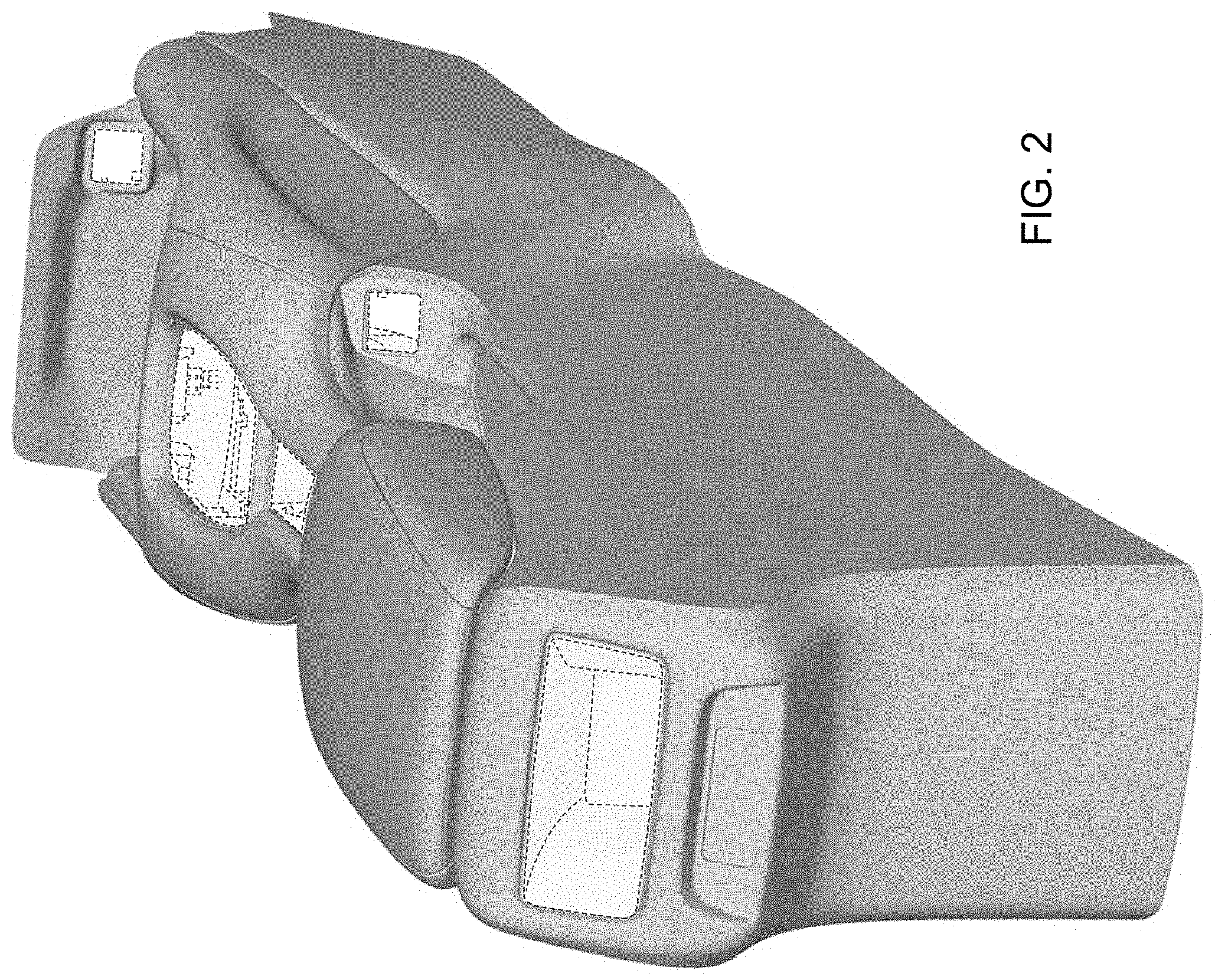 Patent USD1001718 Figure 2 – Center console for an automobile
