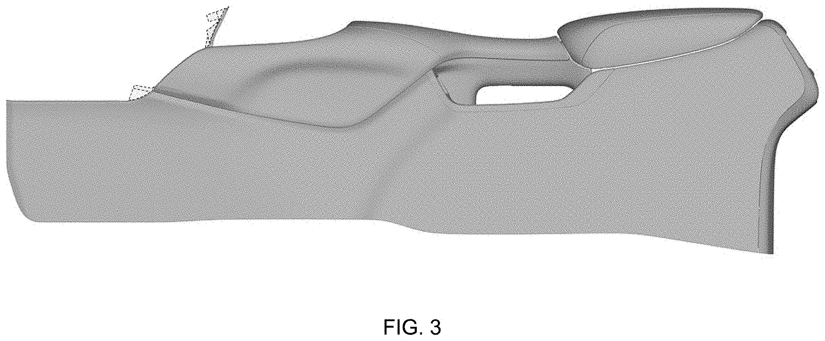 Patent USD1001718 Figure 3 – Center console for an automobile