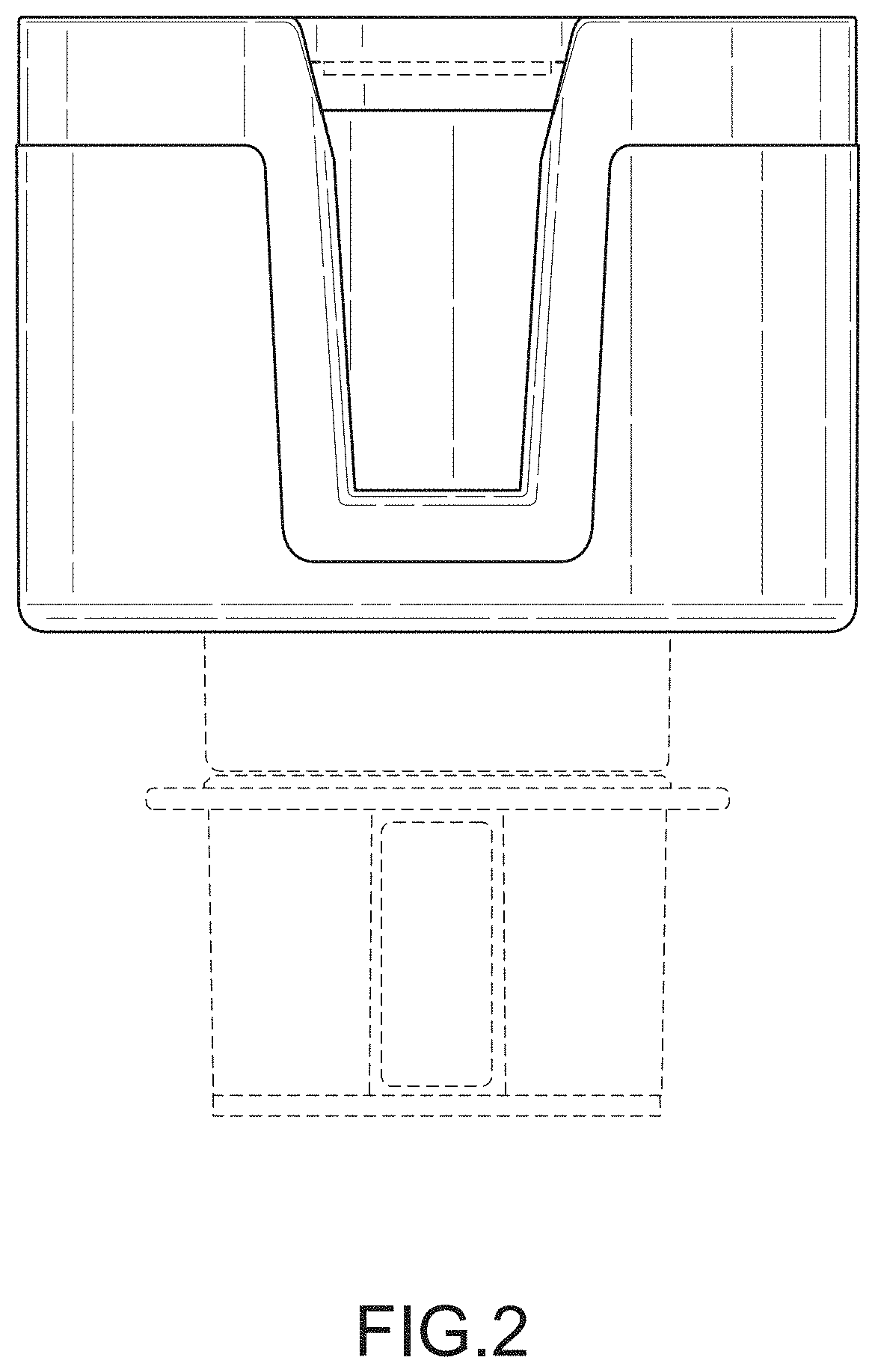 Patent USD1001719 Figure 2 – Cupholder for a vehicle