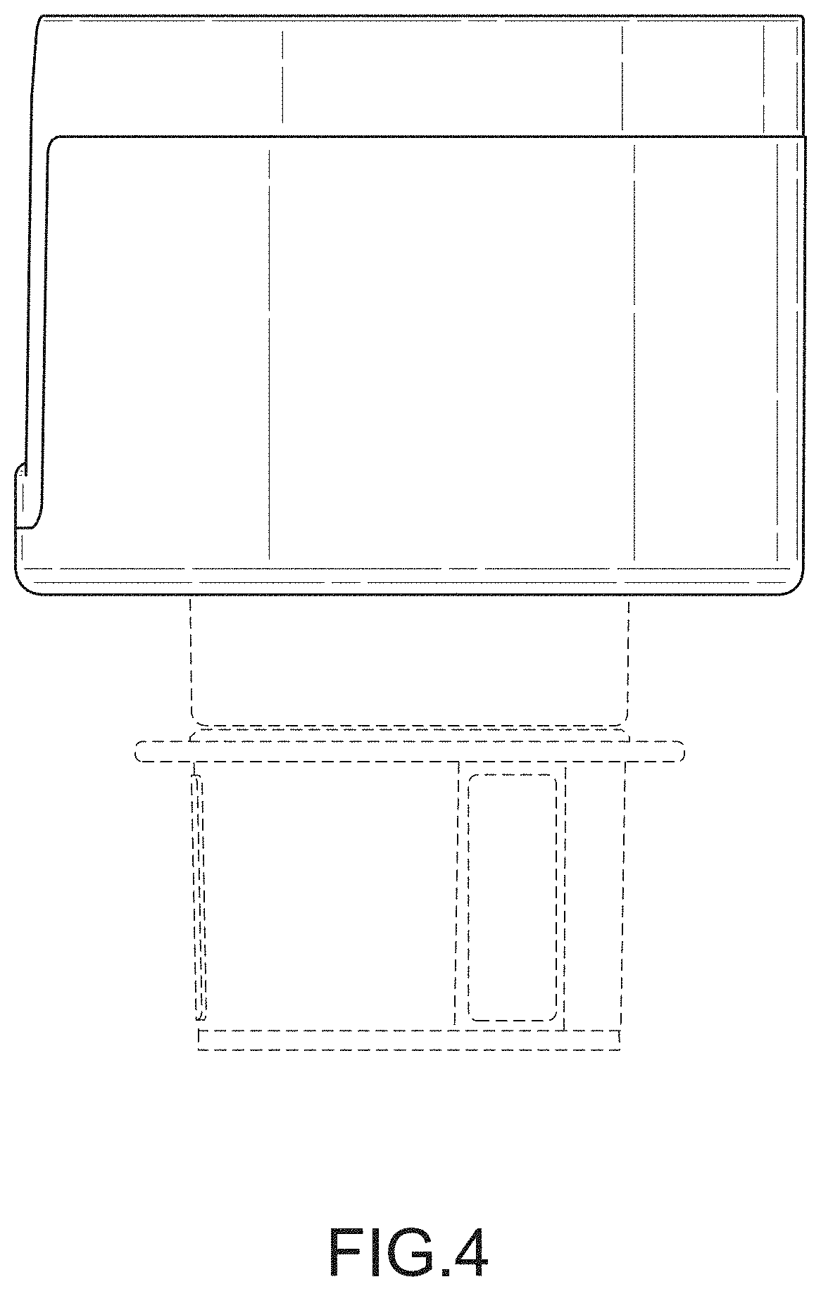 Patent USD1001719 Figure 4 – Cupholder for a vehicle
