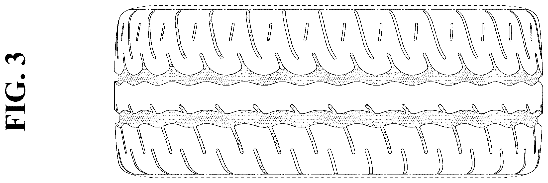 Patent USD1001720 Figure 3 – Automobile tire