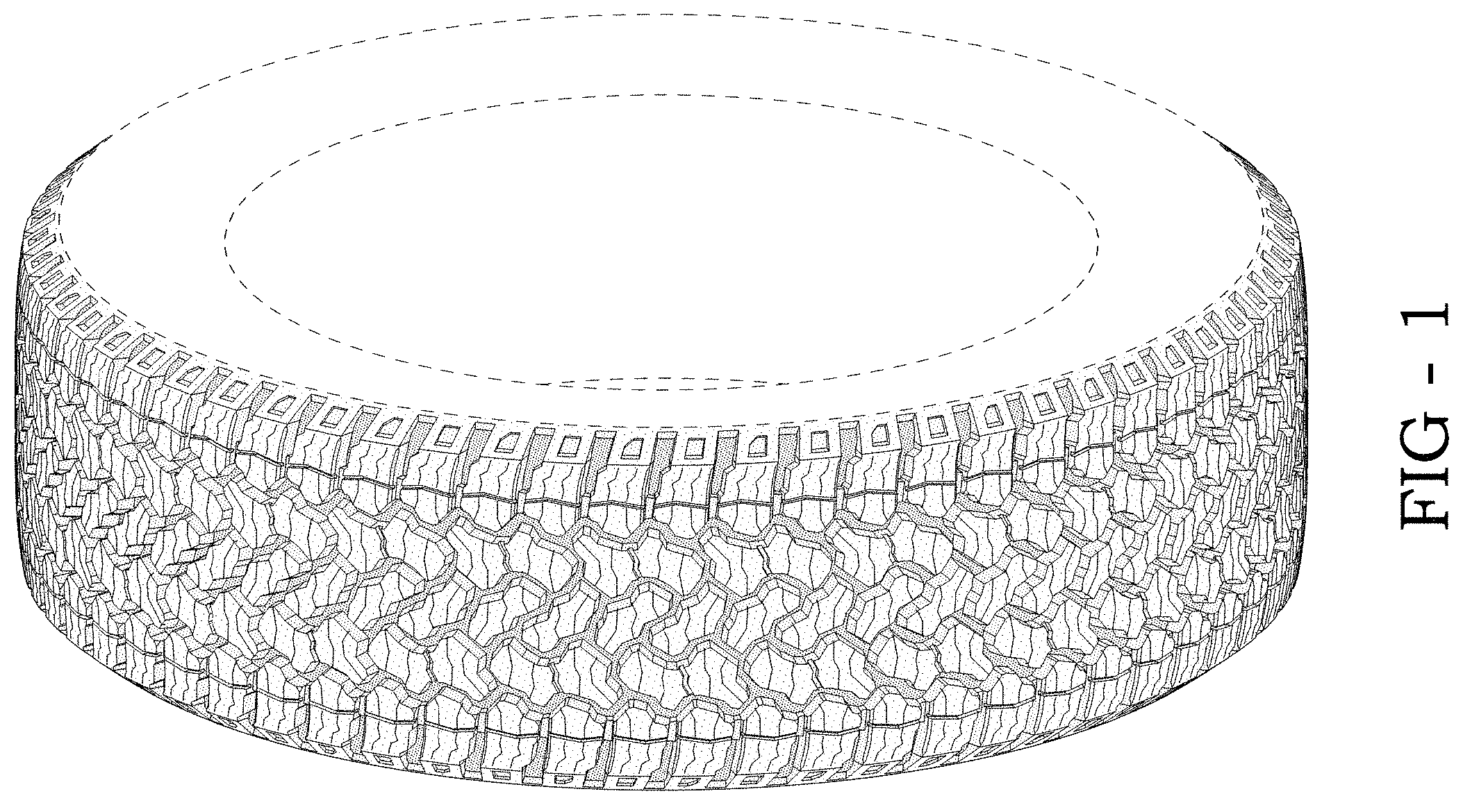 Patent USD1001722 Figure 1 – Tire