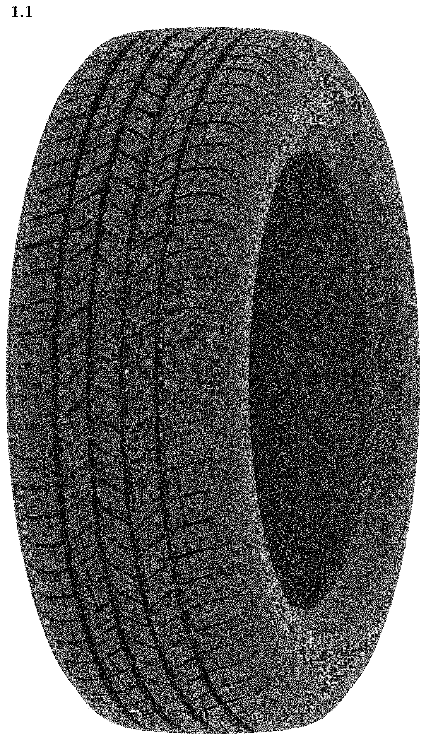 Patent USD1001724 Figure 1 – Vehicle tyre