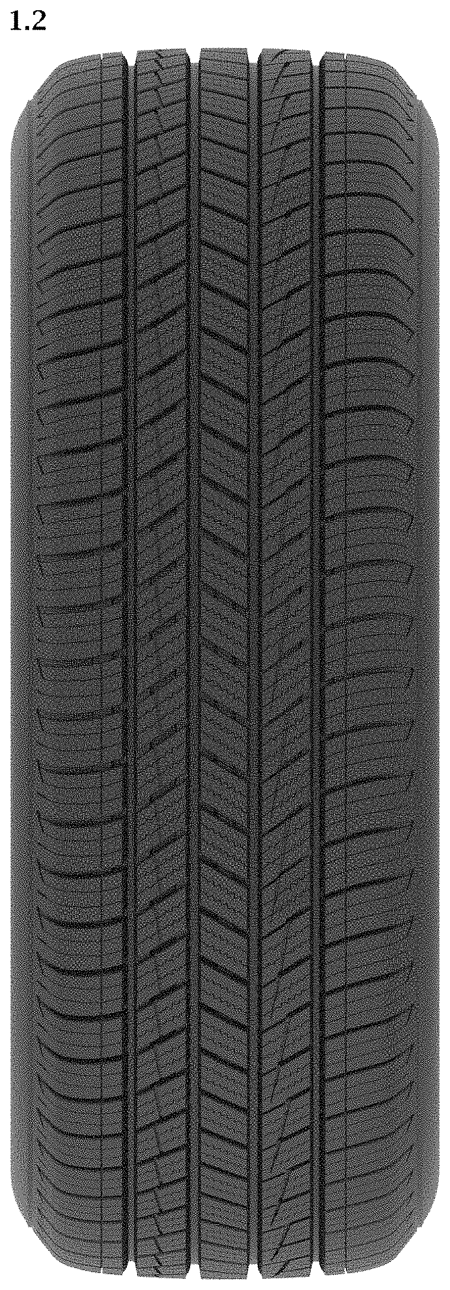 Patent USD1001724 Figure 2 – Vehicle tyre