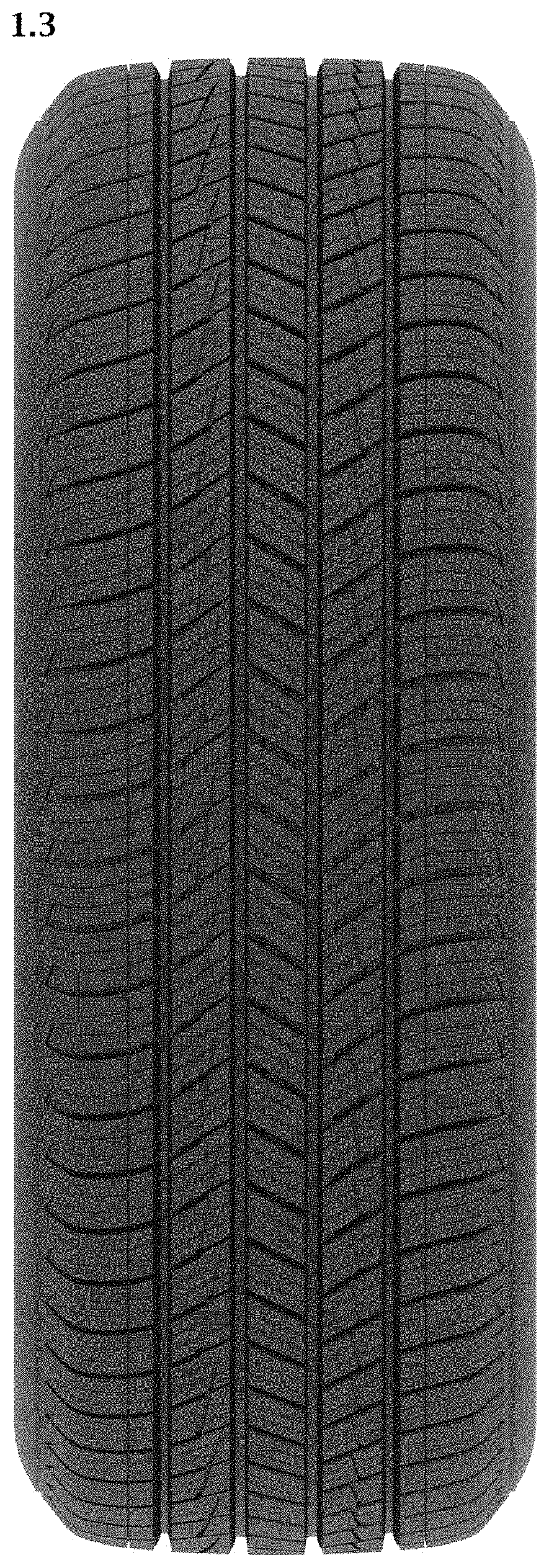 Patent USD1001724 Figure 3 – Vehicle tyre