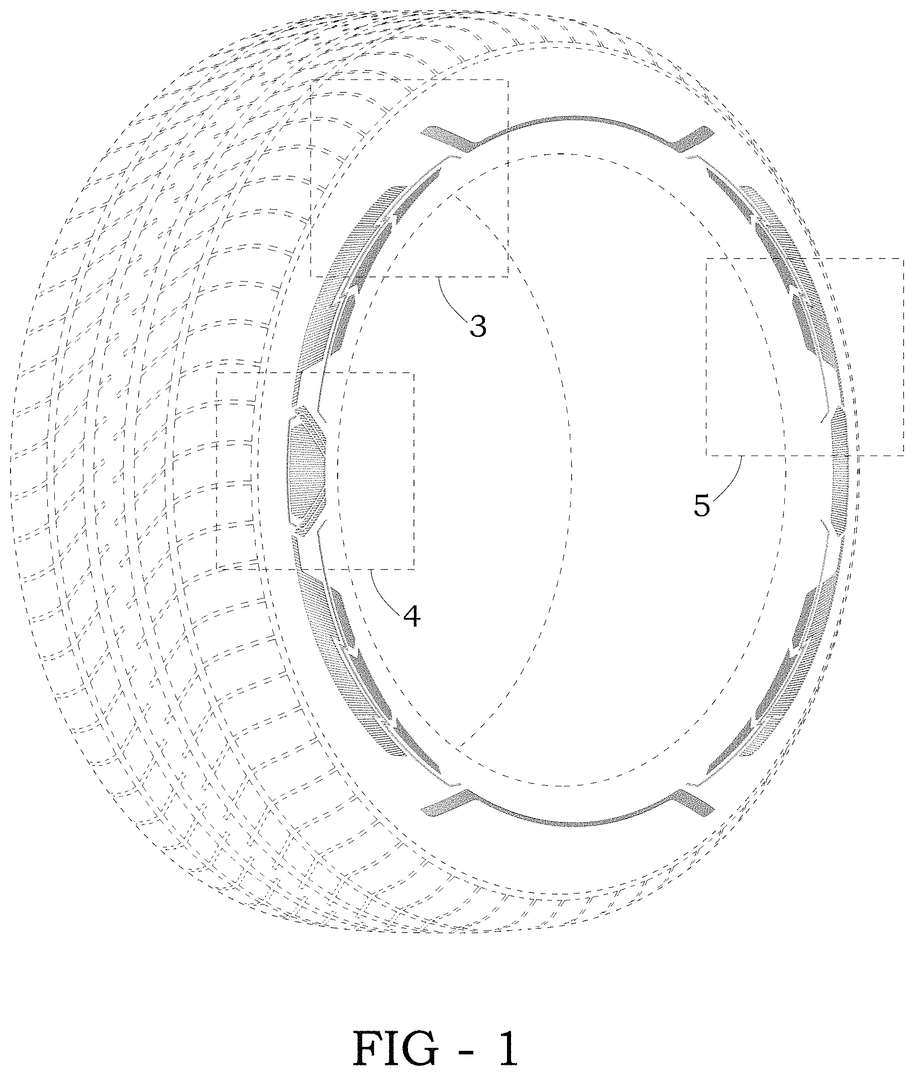 Patent USD1001725 Figure 1 – Tire sidewall