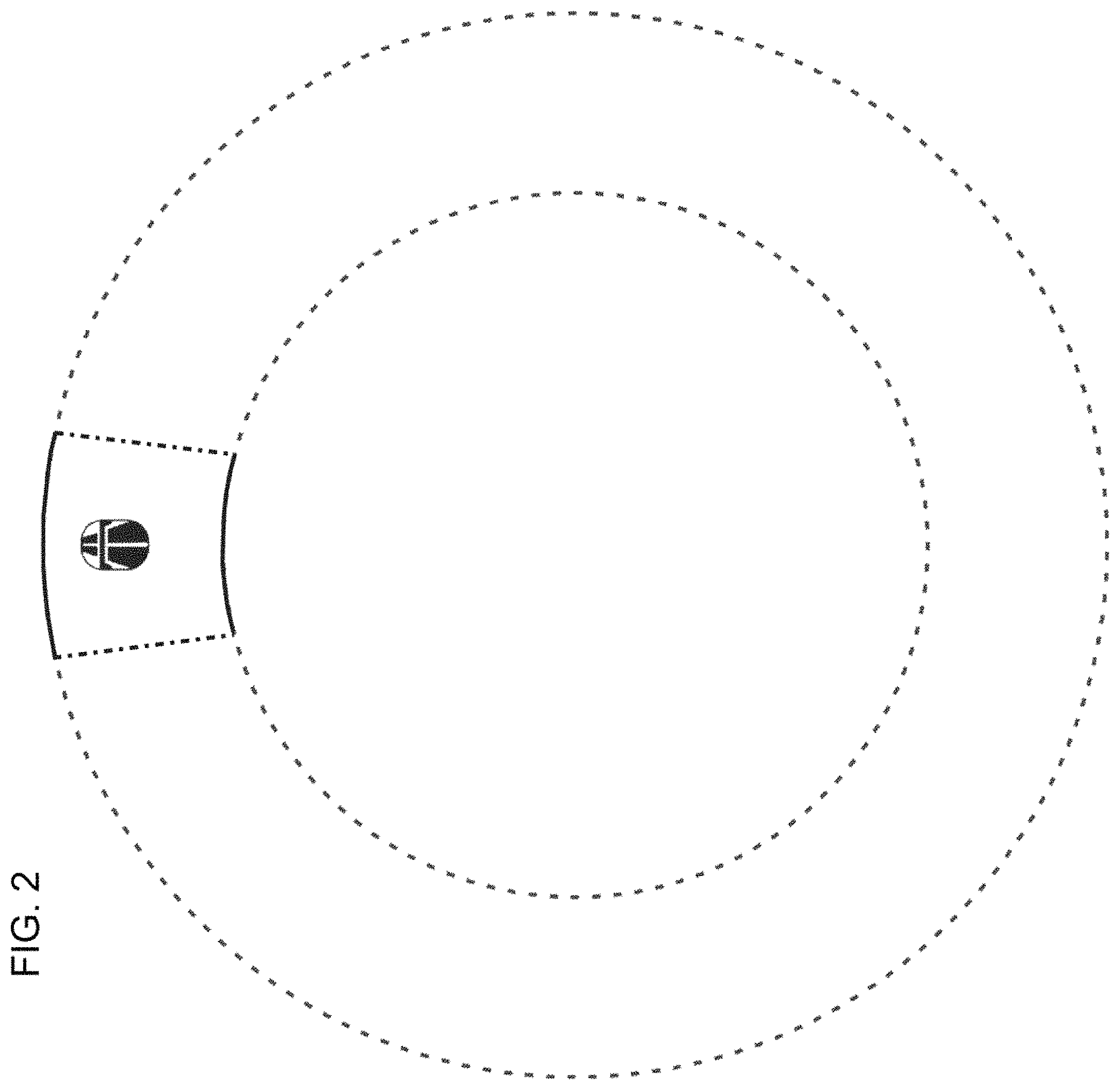 Patent USD1001726 Figure 2 – Sidewall of a tire with graphic symbol