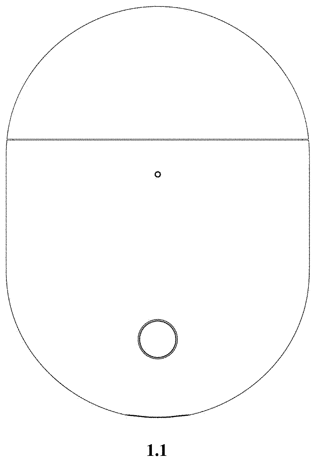 Patent USD1001731 — Charging case for earphones — Figure 1